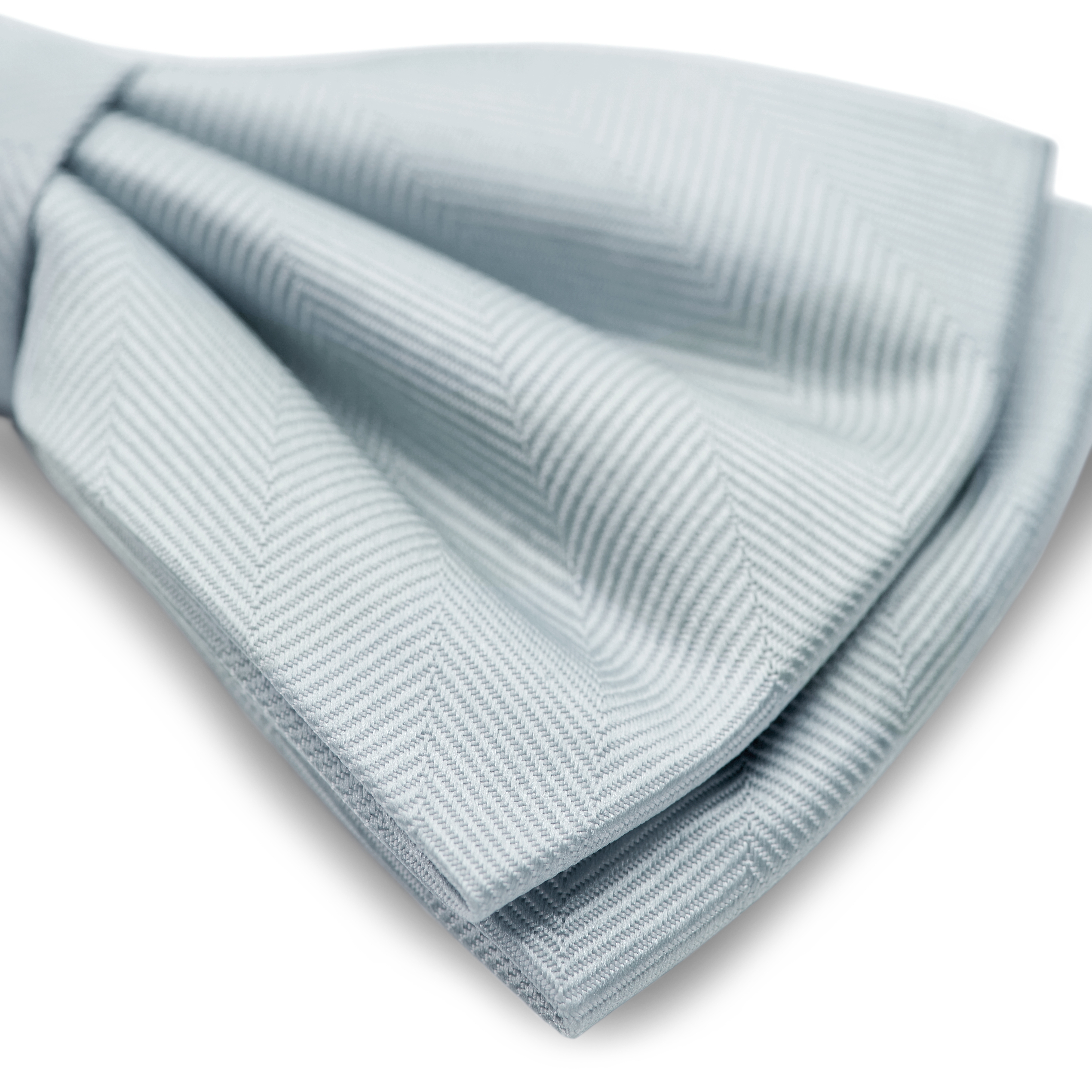 Nœud papillon à chevrons prénoué bleu arctique - 3