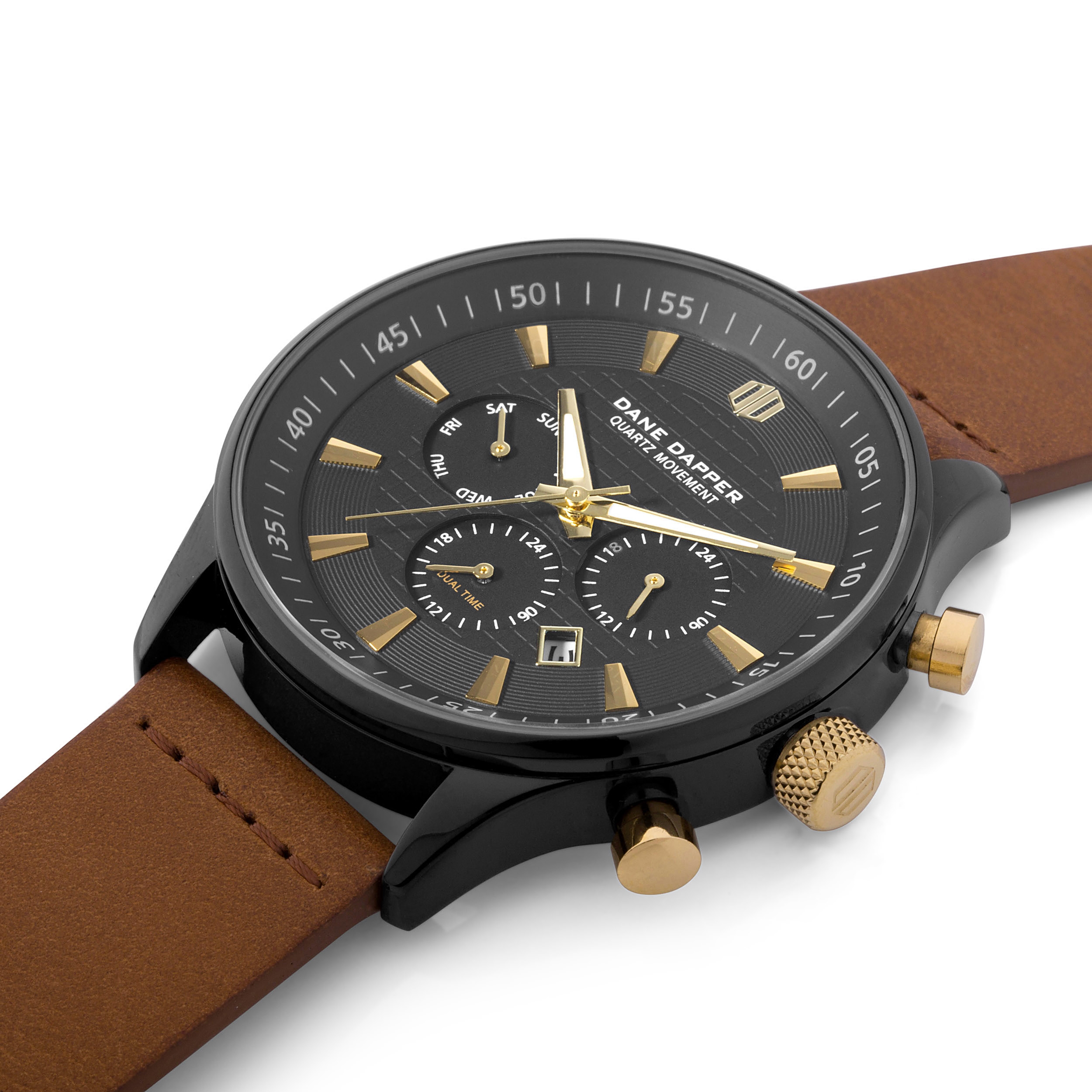 Brown, Black & Gold-Tone Accents Troika Watch - 2