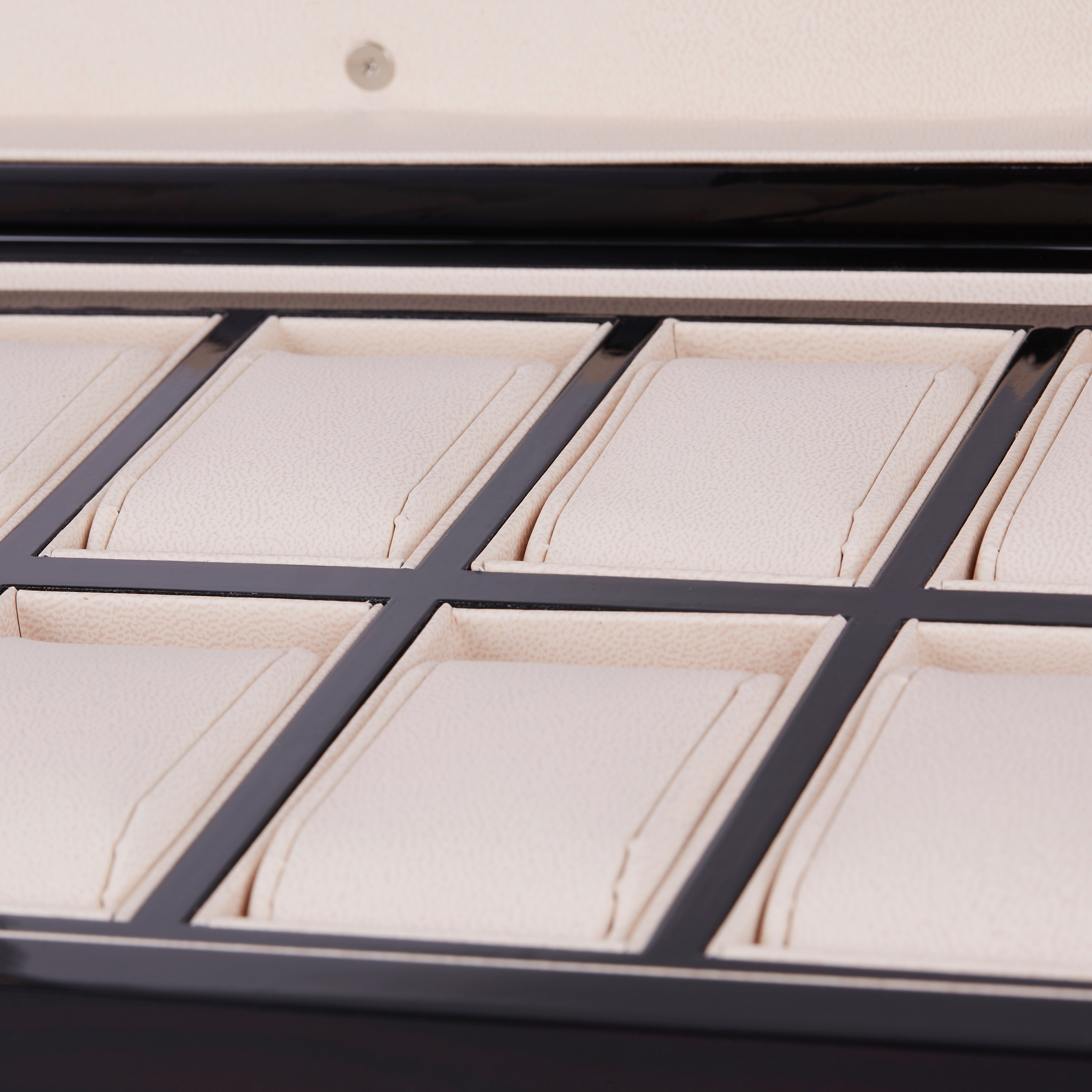 Grote Ebbenhouten Horlogekast met Groot Display - 12 horloges - 5