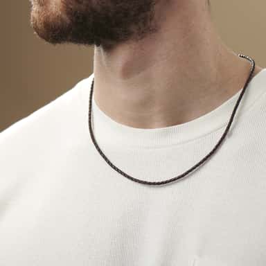 VNOX 2/3mm Halsketting voor Heren Leren ketting met roestvrijstalen sluiting Leren ketting Mannen Vrouwen Leren band Halsketting Lengte 40-55cm naar keuze, 45cm-3mm, Roestvrij staal VNOX 2/3mm Halsketting voor Heren Leren ketting met roestvrijstalen sluiting Leren ketting Mannen Vrouwen Leren band Halsketting Lengte 40-55cm naar keuze, 45cm-3mm, Roestvrij staal