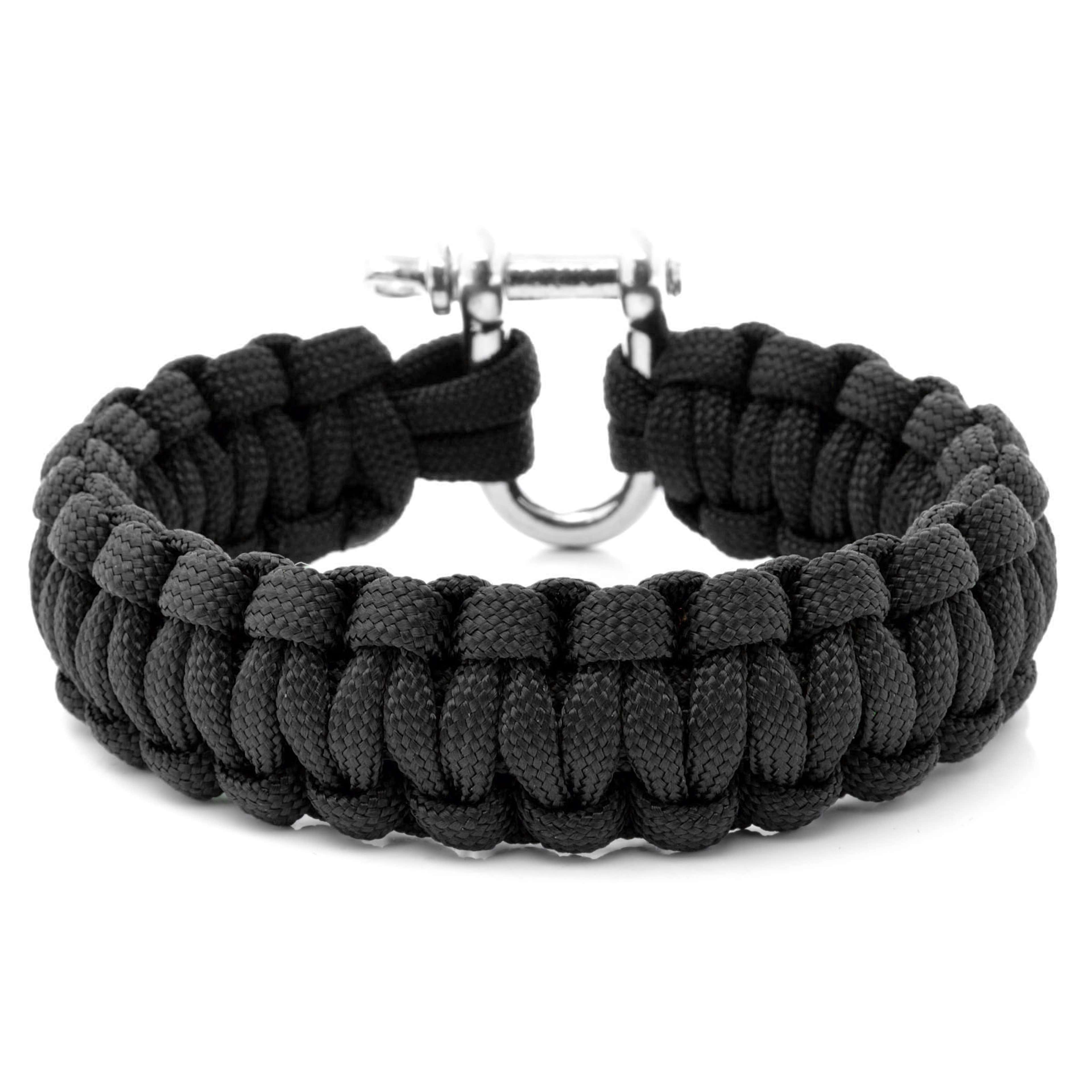 Black Masculine Paracord Bracelet In Stock Tailor Toki black-masculine-paracord-bracelet-in-stock-tailor-toki