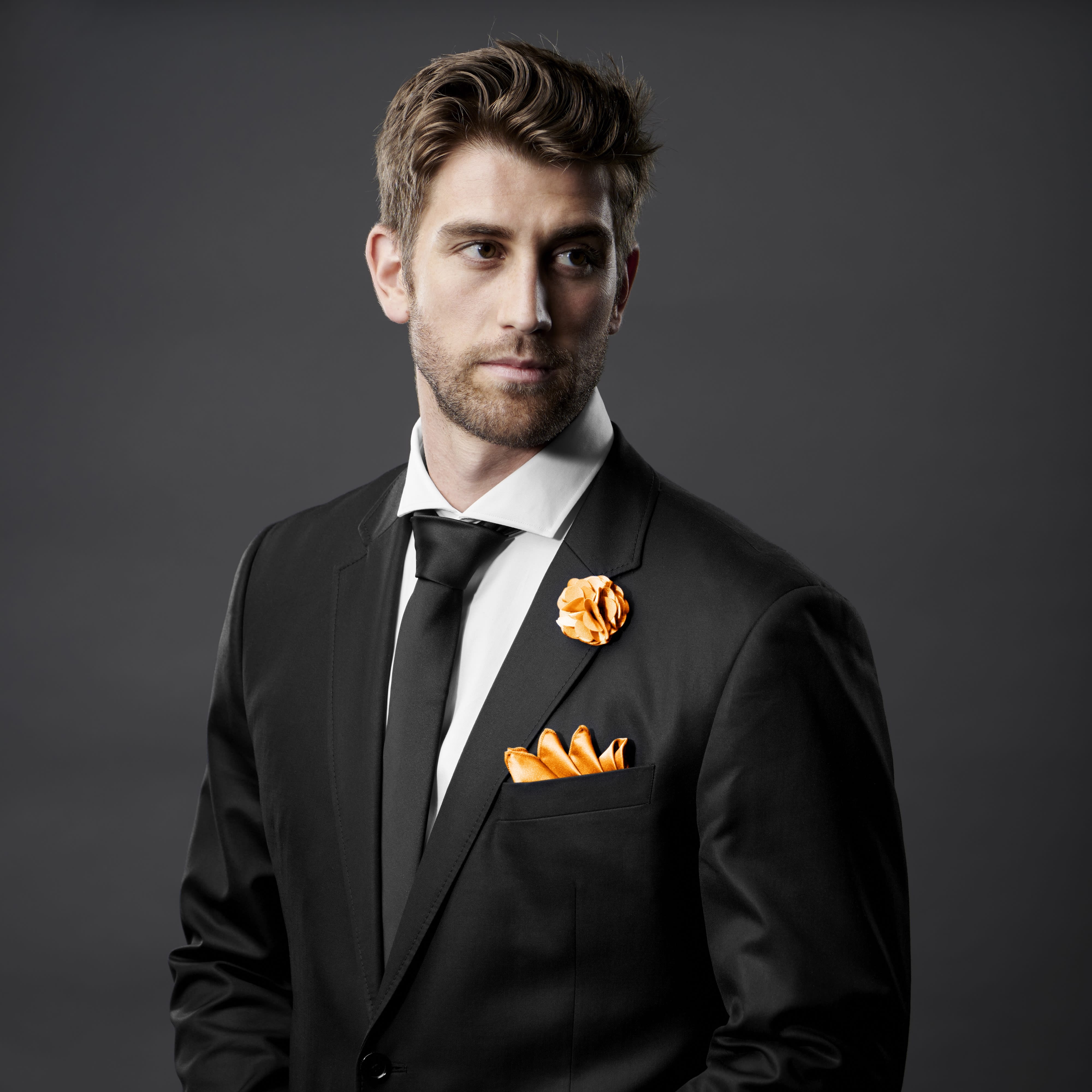 Light Orange Flower Lapel Pin - 5