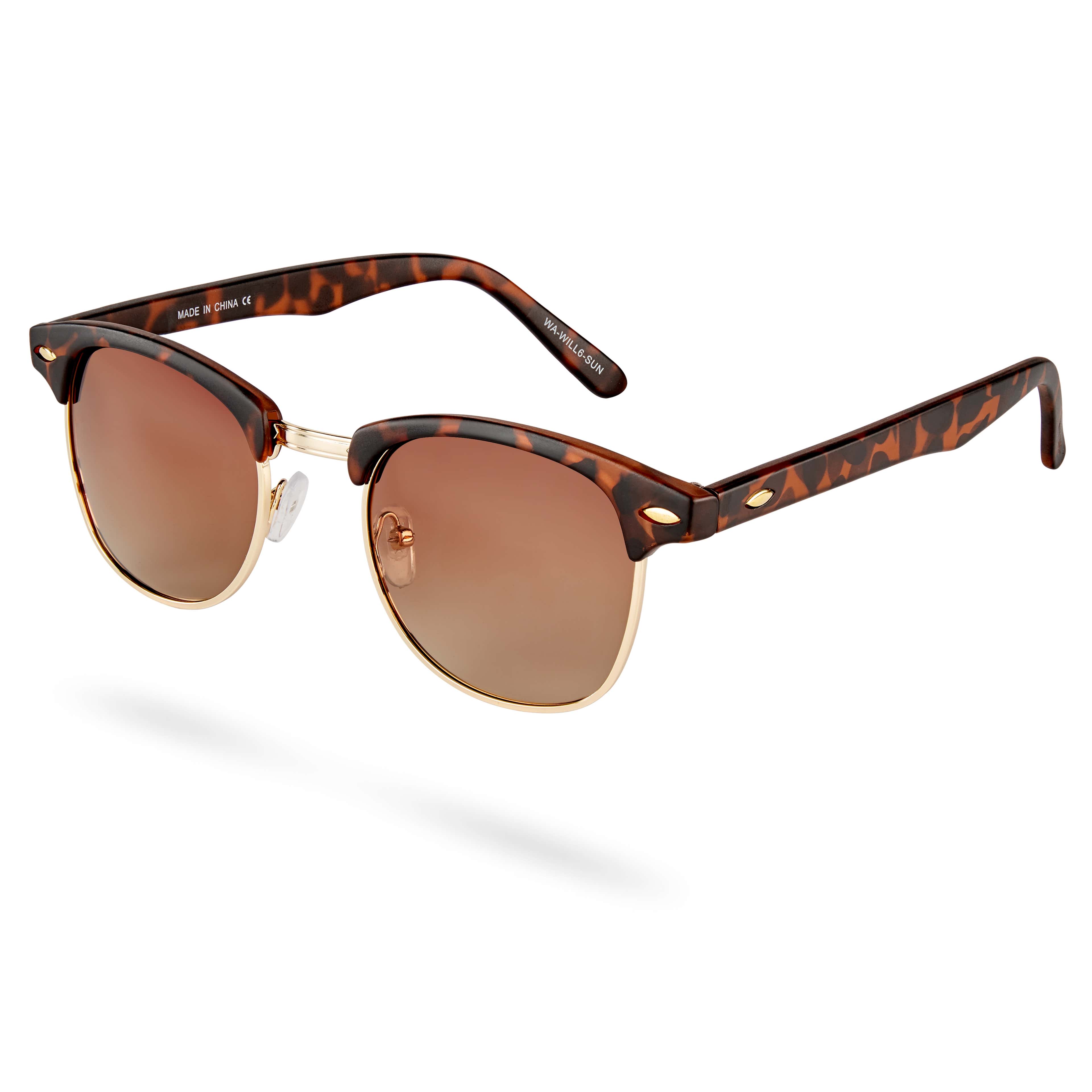 Will Tortoise & Brown Browline Vista Sunglasses