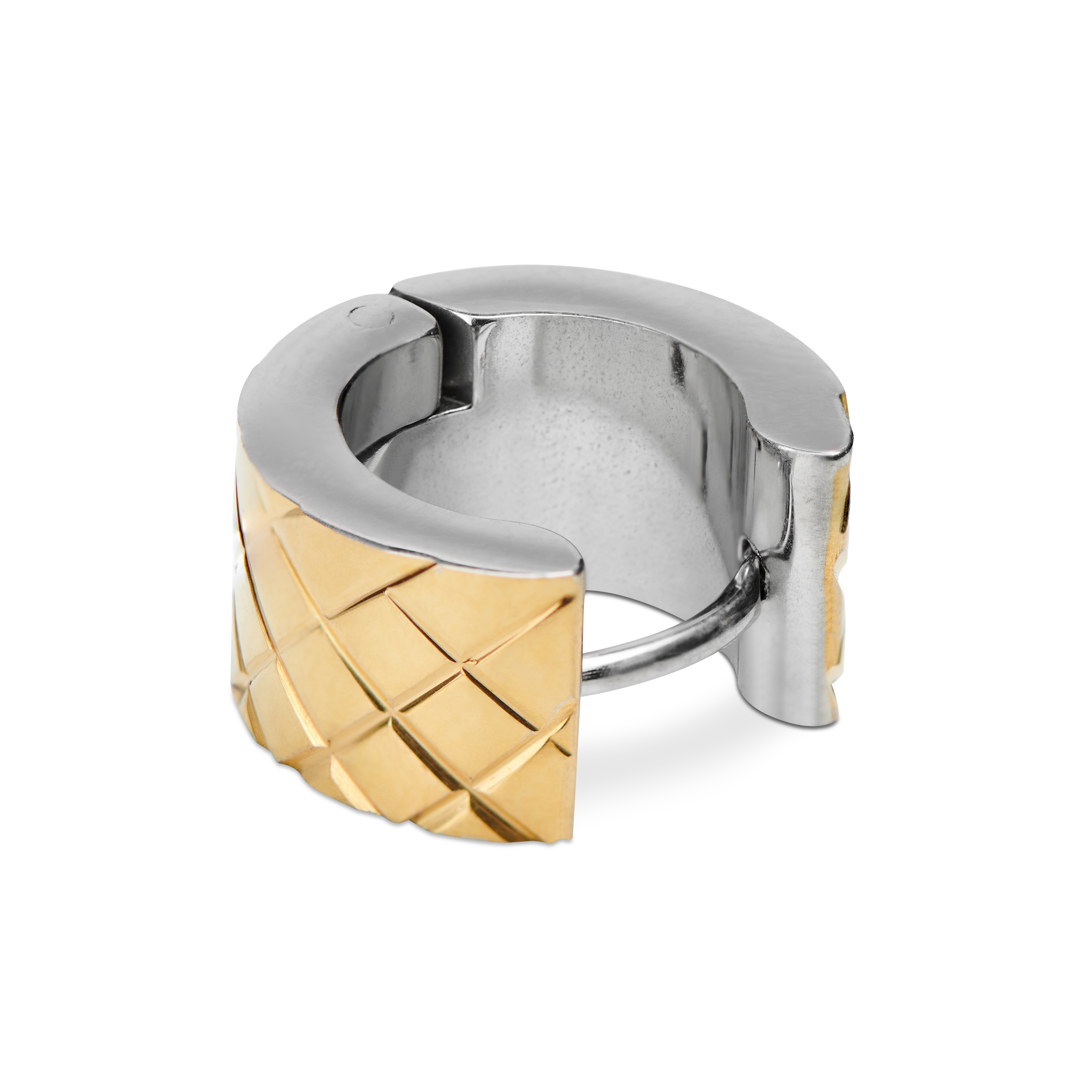 XL Harlekin Guld-/Sølvfarvet Ørering - 2