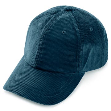 Lacuna | Granatowa sztruksowa czapka bejsbolówka