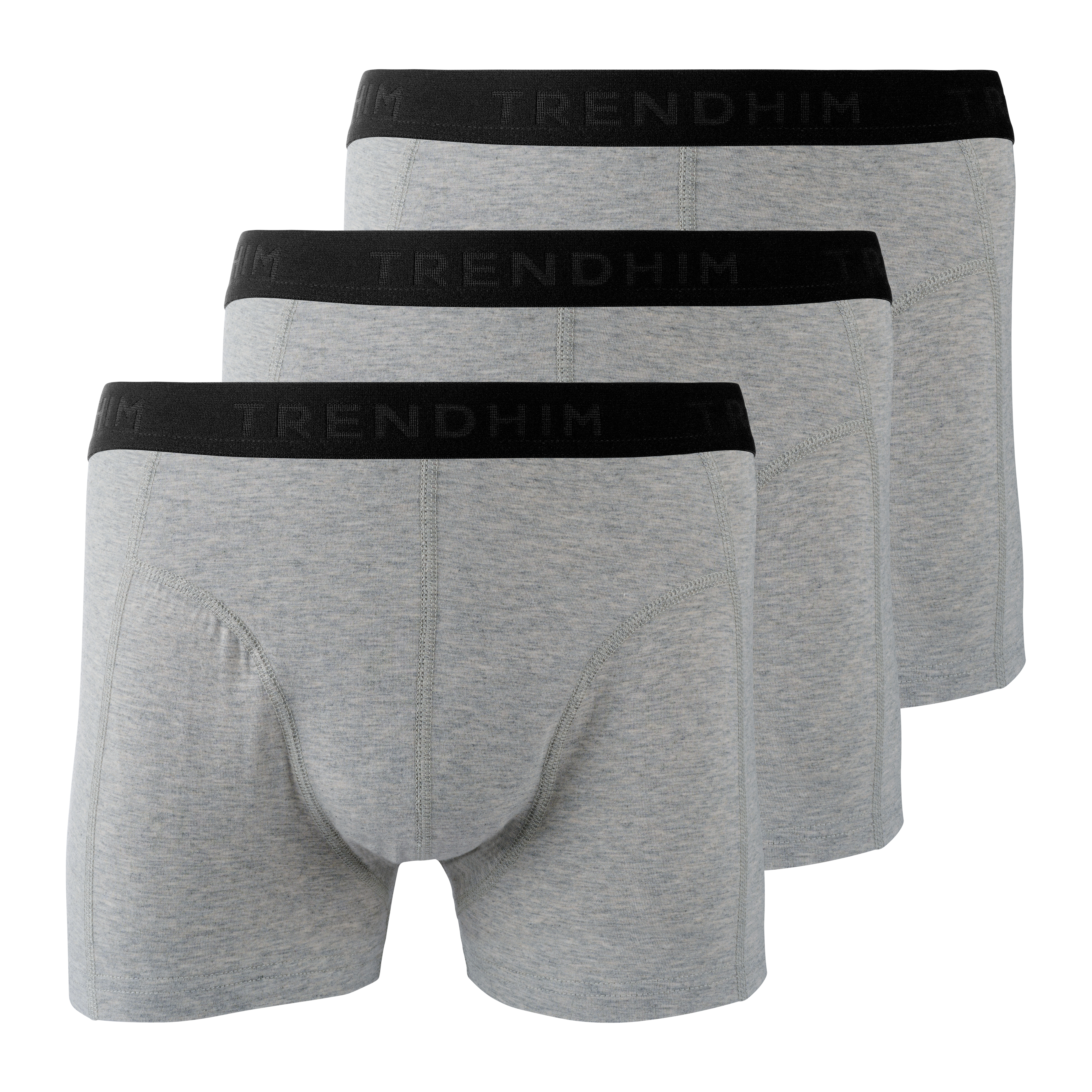 TrueFeel | 3er-Pack Hellgraue Baumwoll-Boxershorts