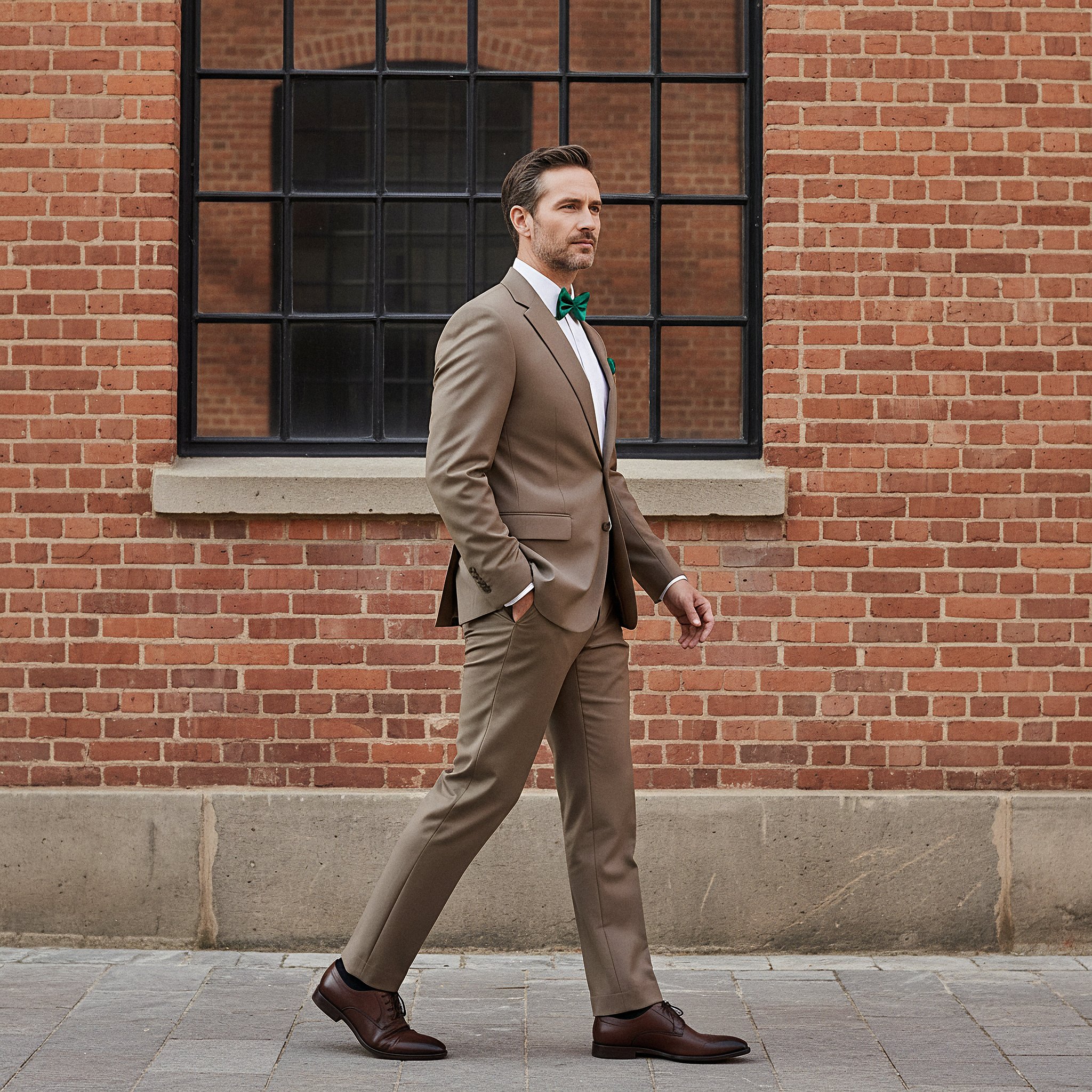 Smaragdgrønn ferdigknyttet satengsløyfe - 5