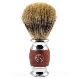 Rosewood-Look Badger Shaving Brush