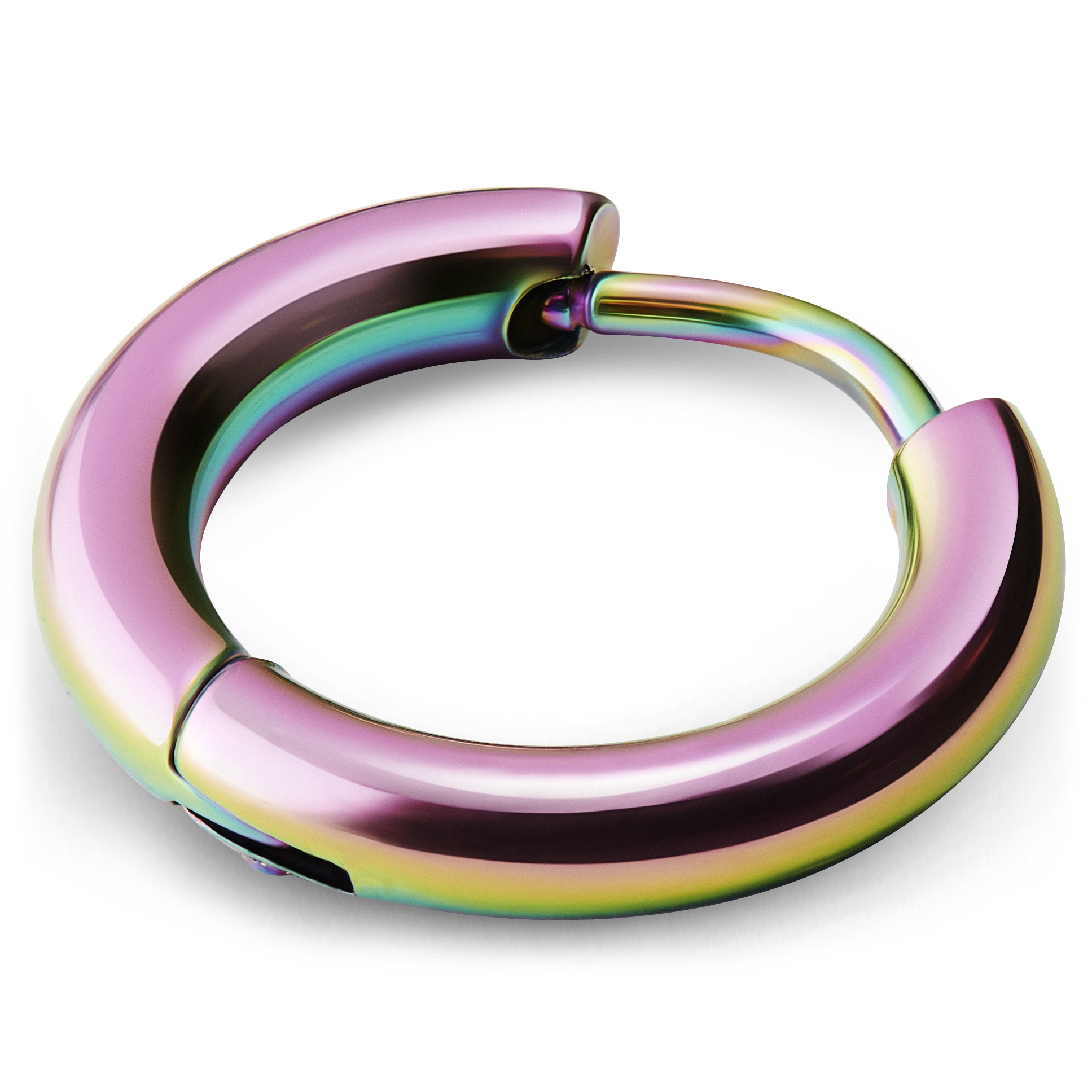 Rainbow hoop store earrings