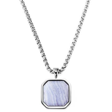 Limitovaná edícia - náhrdelník Orisun s modrým krajkovým achátom
