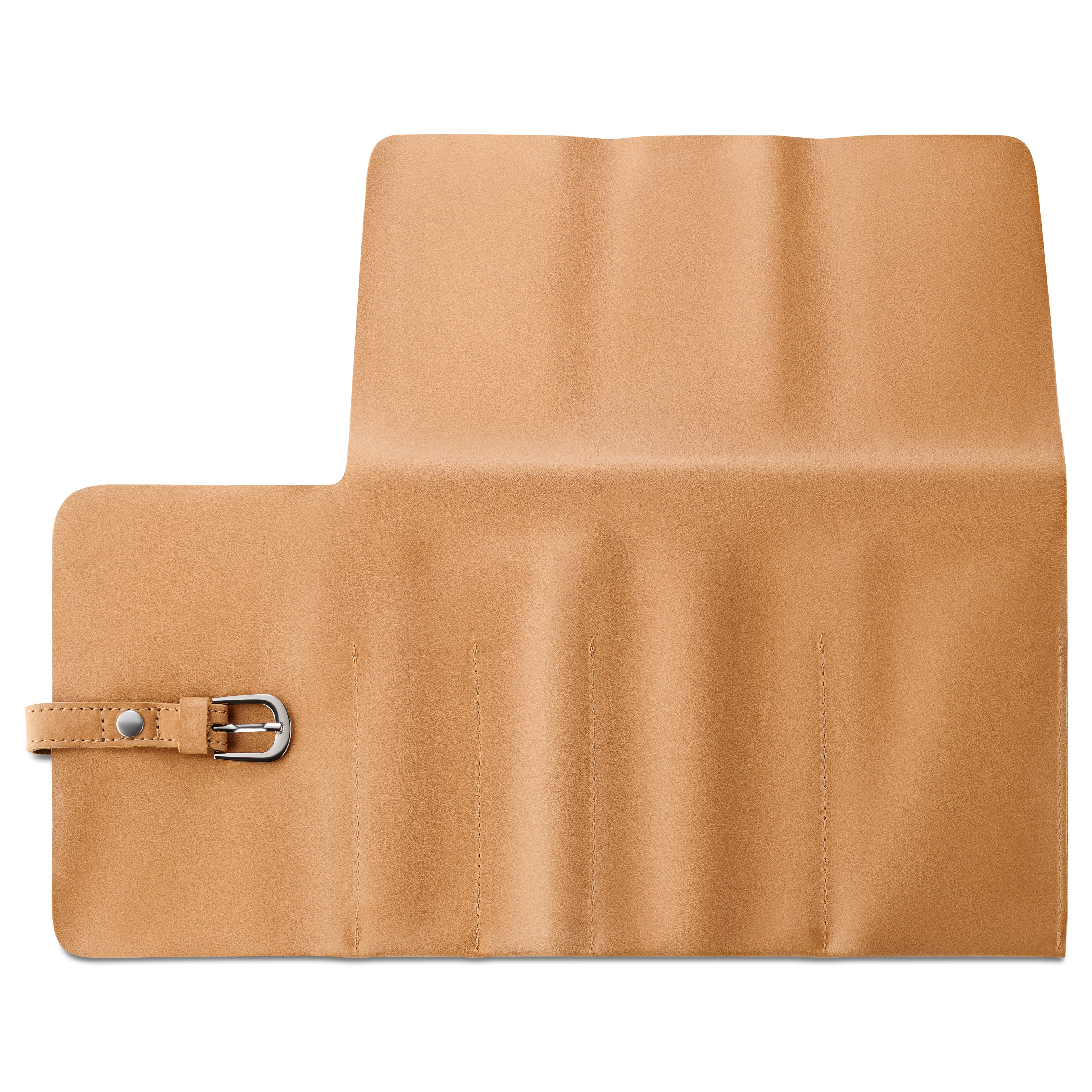 Tan Top-grain Leather Travel Watch Roll - 2
