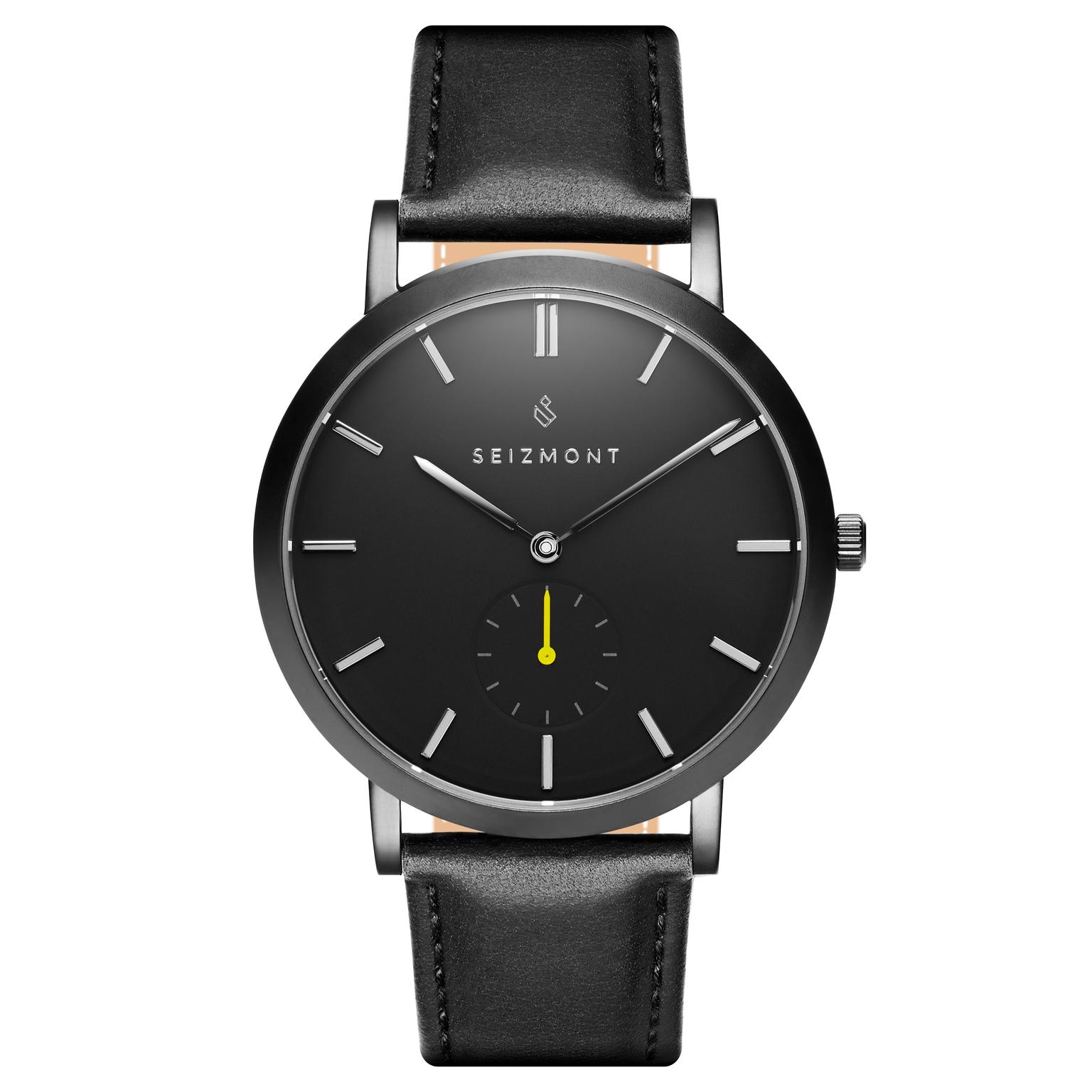 Aether Ivano Minimalistische Uhr in Schwarz & Gelb Aether Ivano Minimalistische Uhr in Schwarz & Gelb