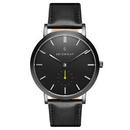 Reloj minimalista en negro y amarillo Aether Ivano
