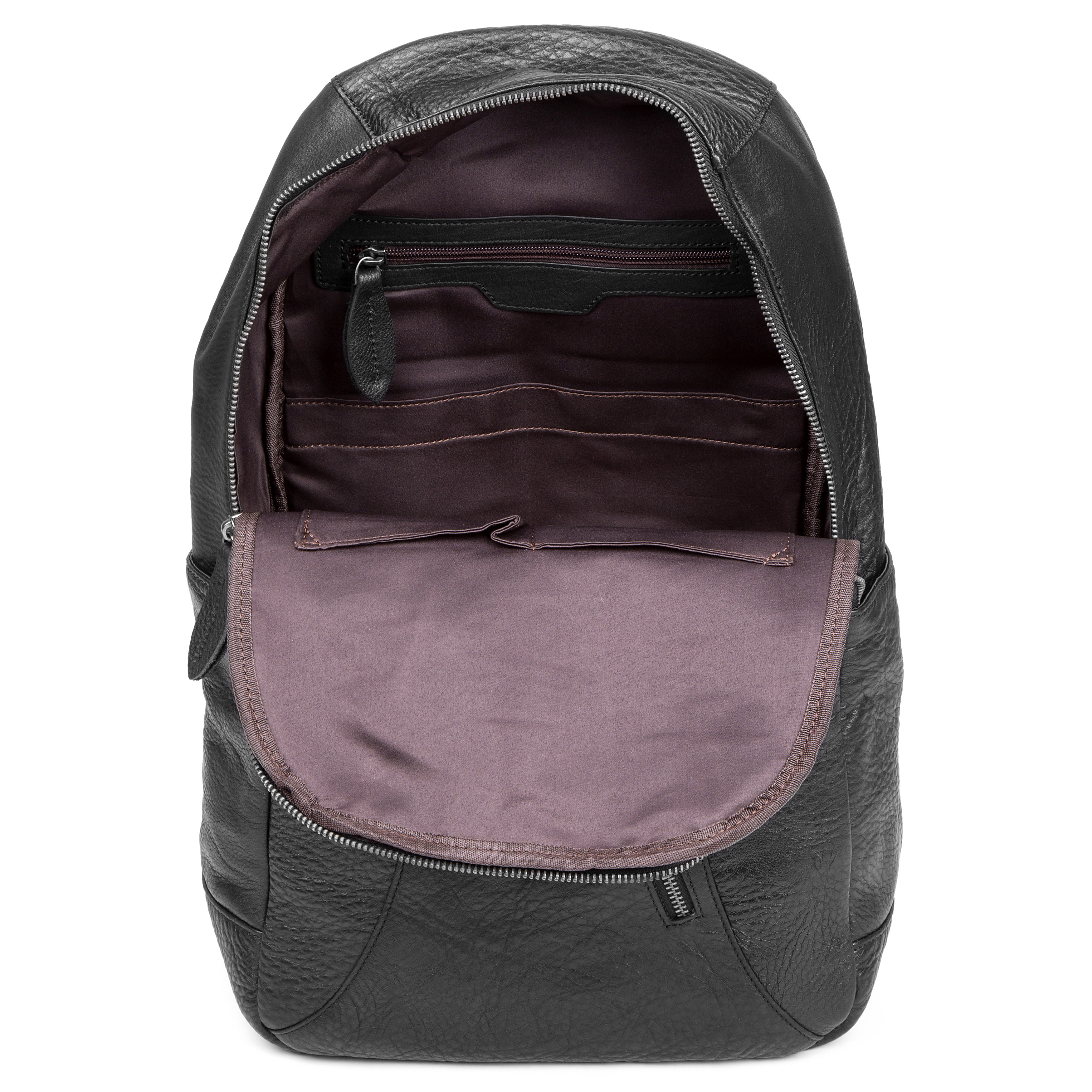 Eleganter Schwarzer Delton Lederrucksack - 13
