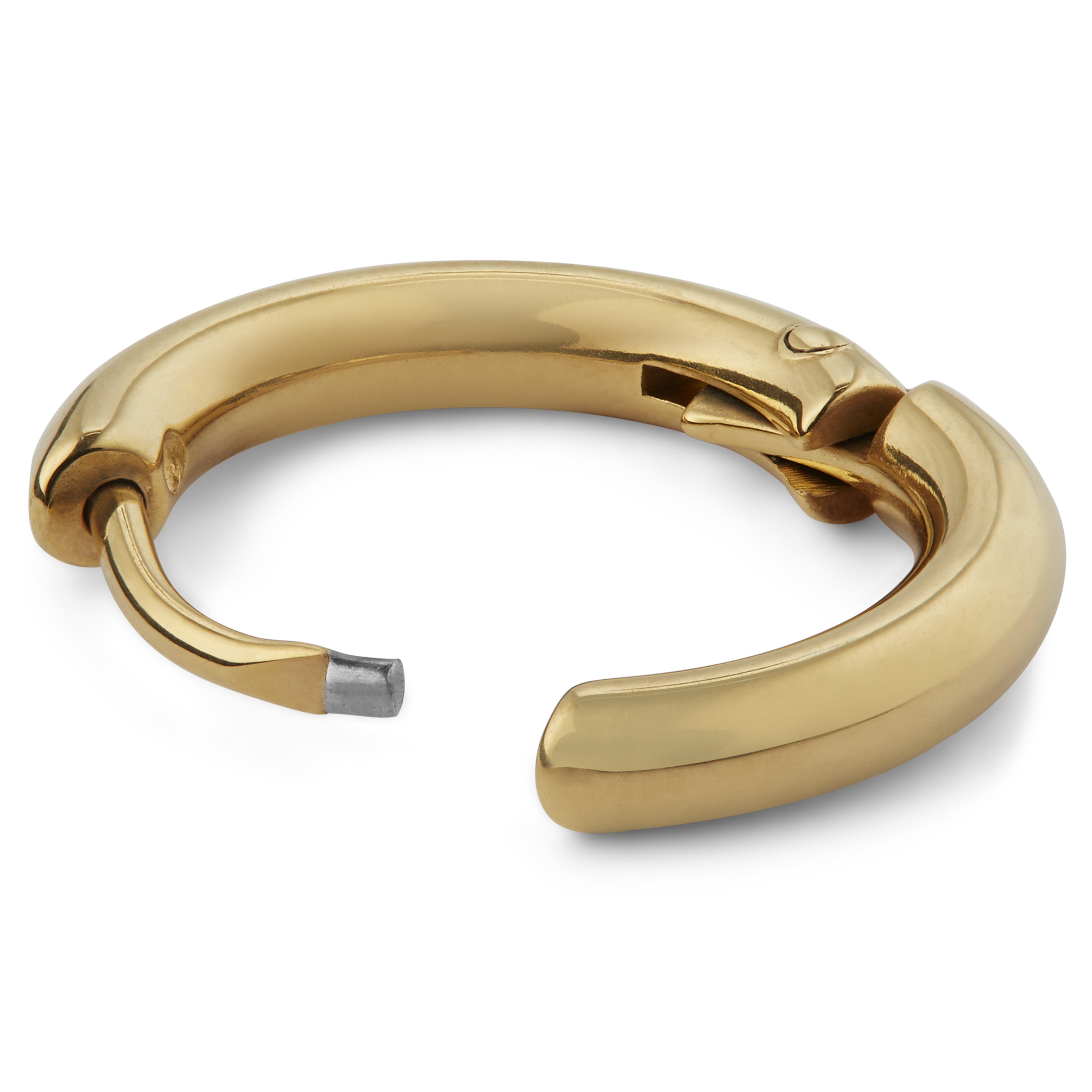 Boucle d'oreille en acier doré "Le cercle" - 2