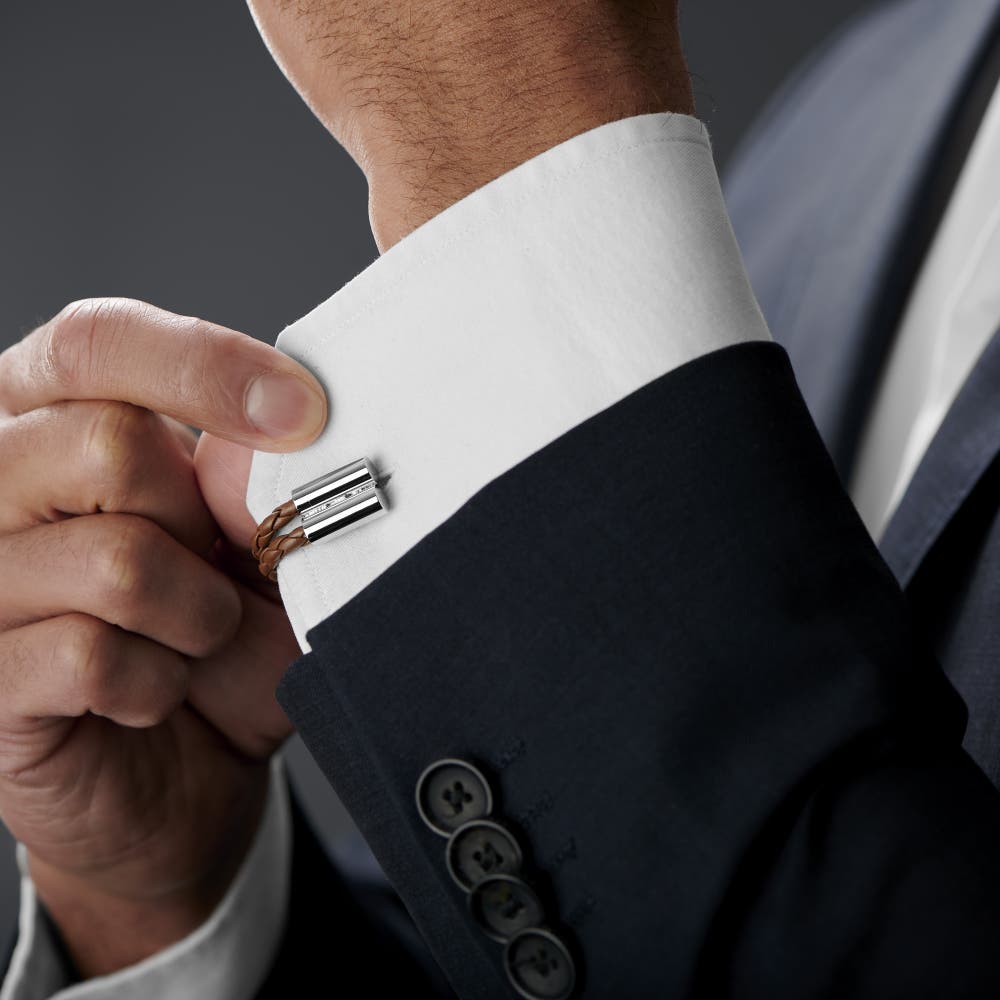 hover: Brown Double Merge Cufflinks hover: Brown Double Merge Cufflinks
