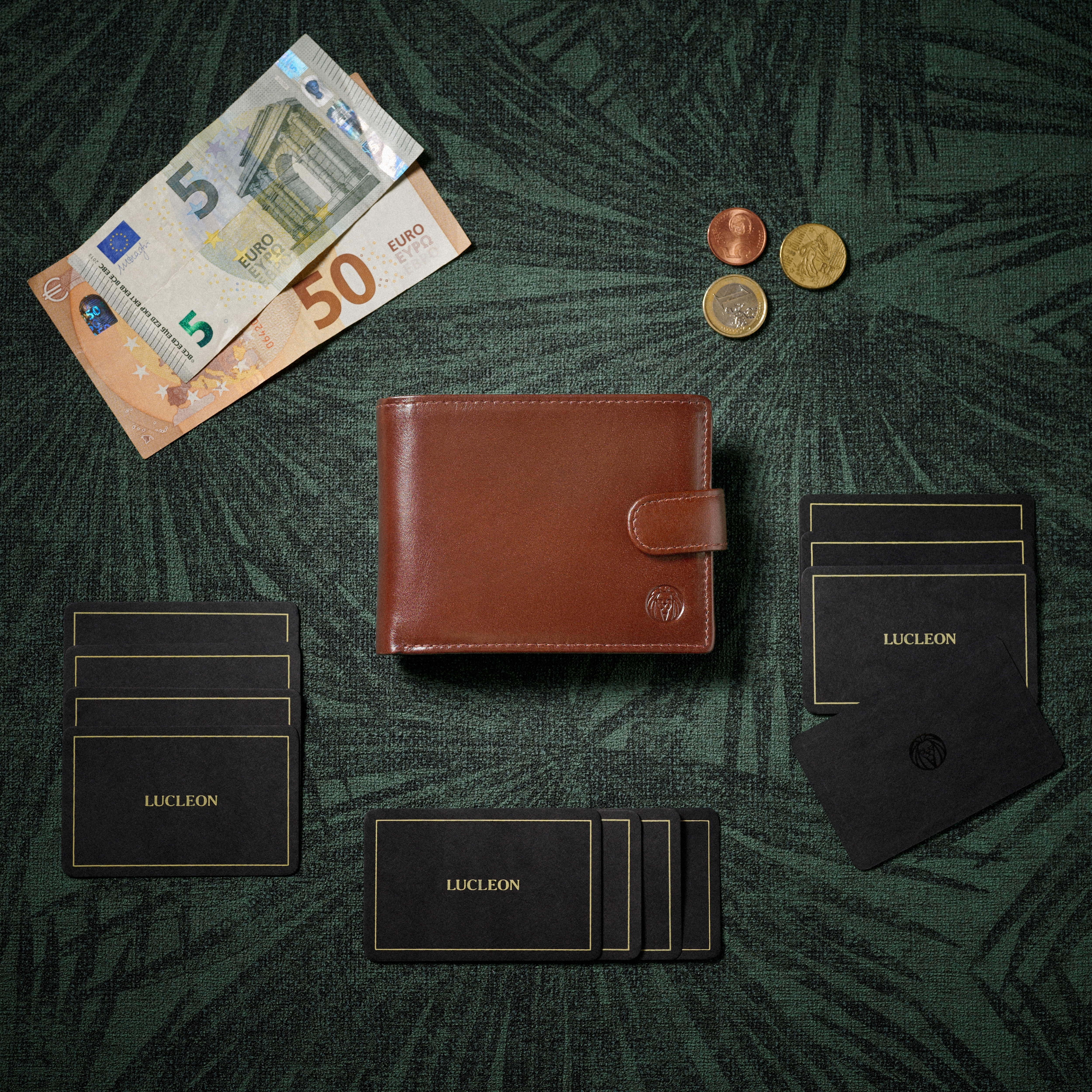 Hellbraune Ergonomische Jasper Leder Geldbörse - 5