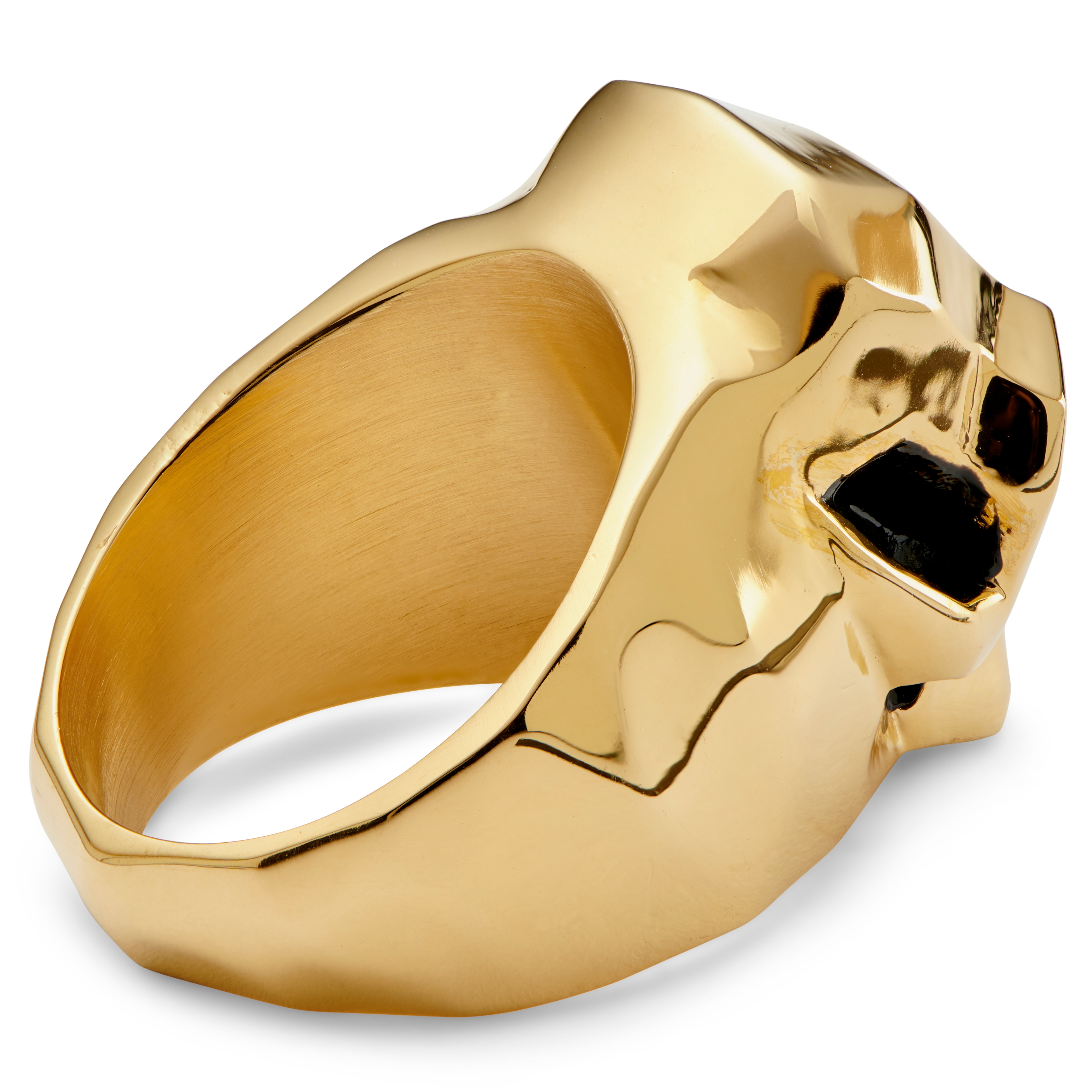 Bague dorée à crâne de singe Mack - 4