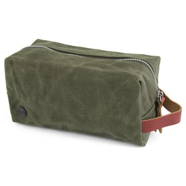 Olive Green Waxed Canvas Wash Bag Olive Green Waxed Canvas Wash Bag