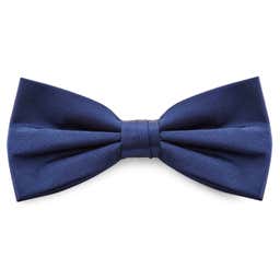 Navy Blue Basic Shiny Pre-Tied Bow Tie