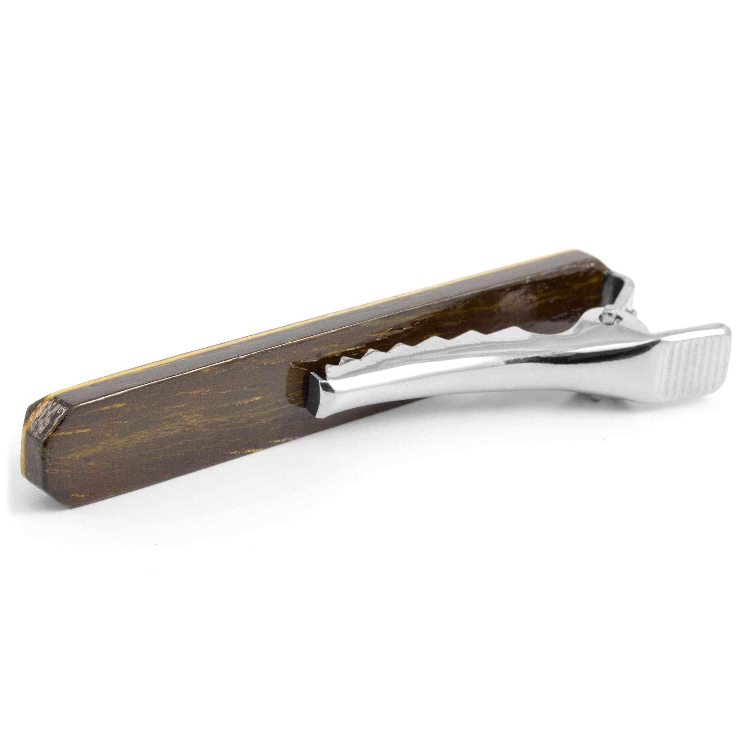 Krawattenklammer aus schwarzem Eichenholz - 4