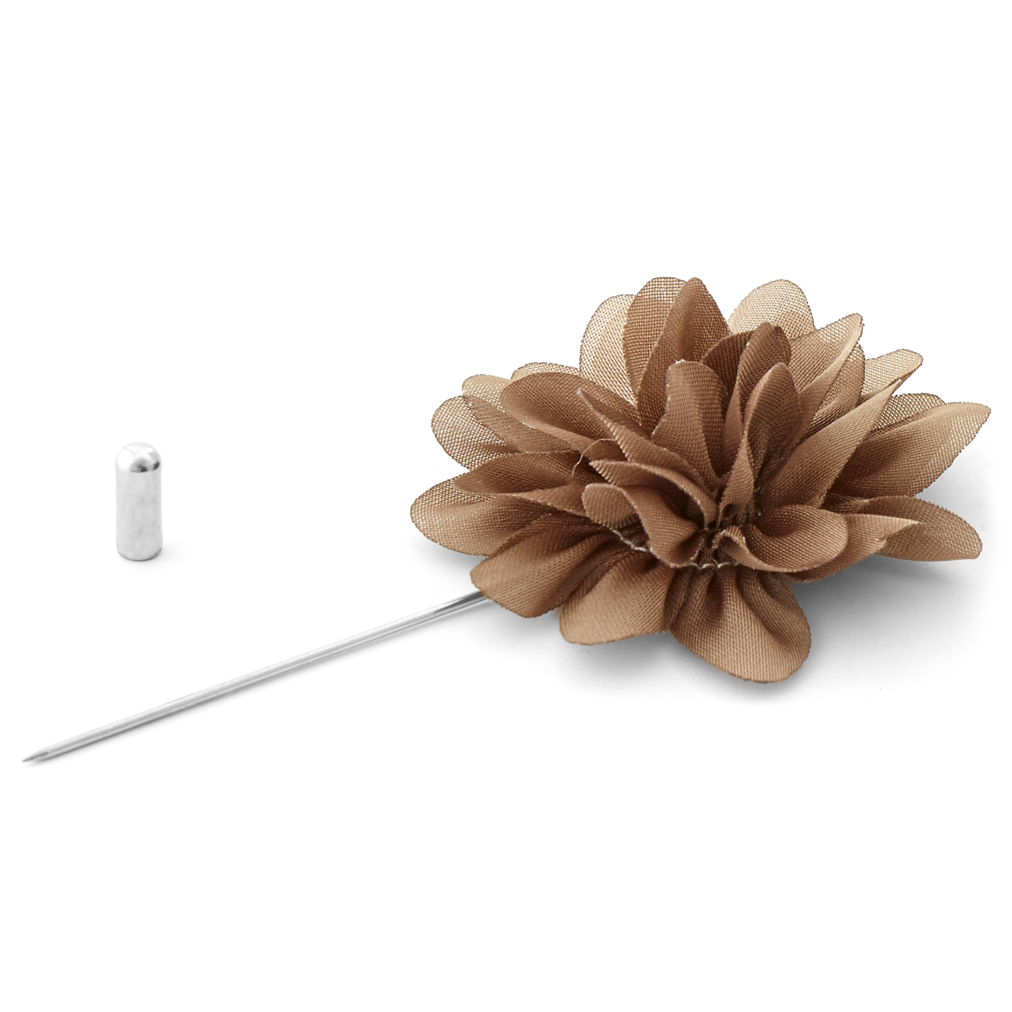 Peony Brown Lapel Flower - 2