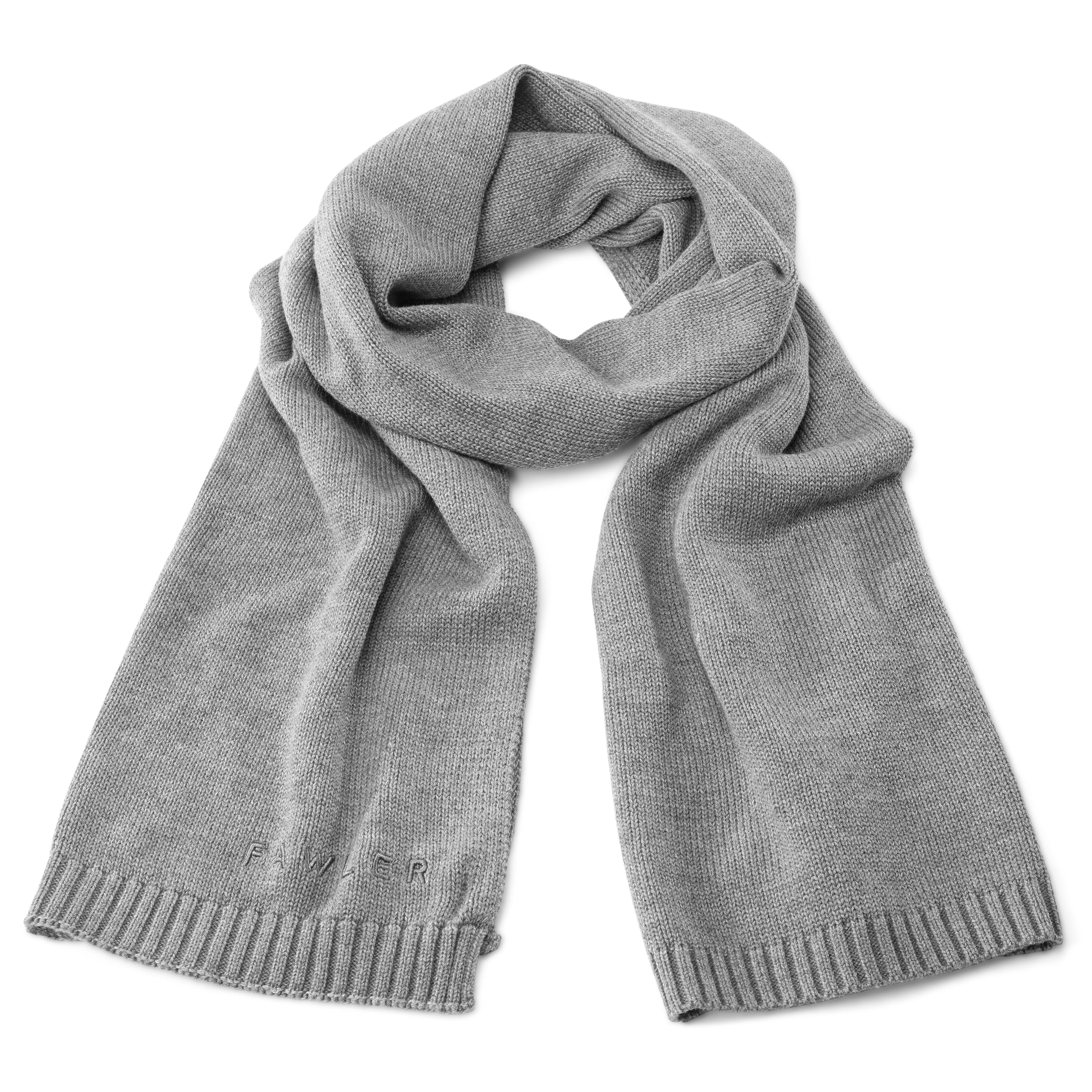 Grey Soft Merino Wool Mix Urban Scarf