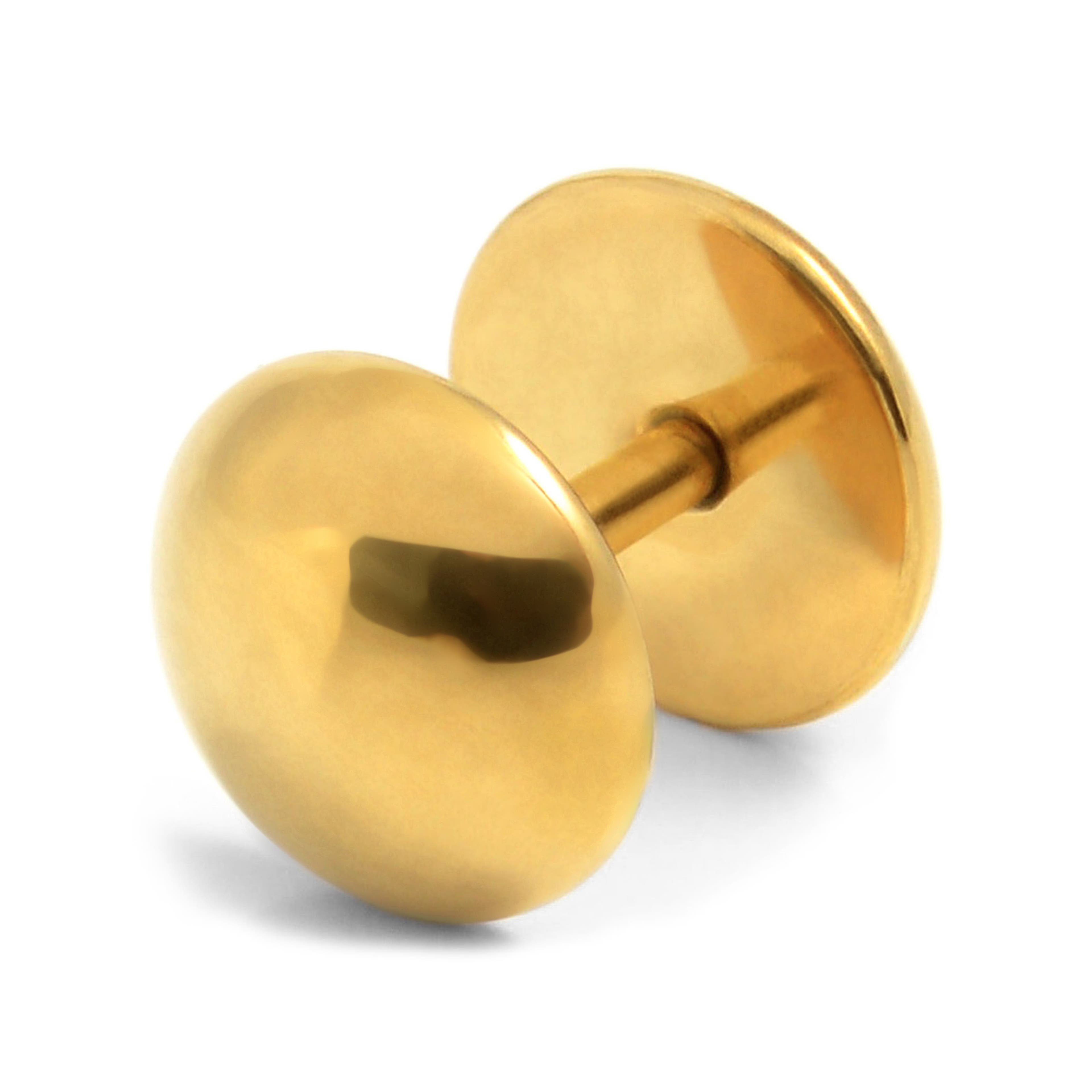 Sentio | 8 mm Round Gold-Tone Stud Earring