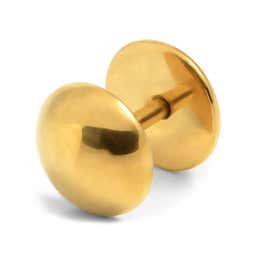8 mm Gold-Tone Round Stud Earring