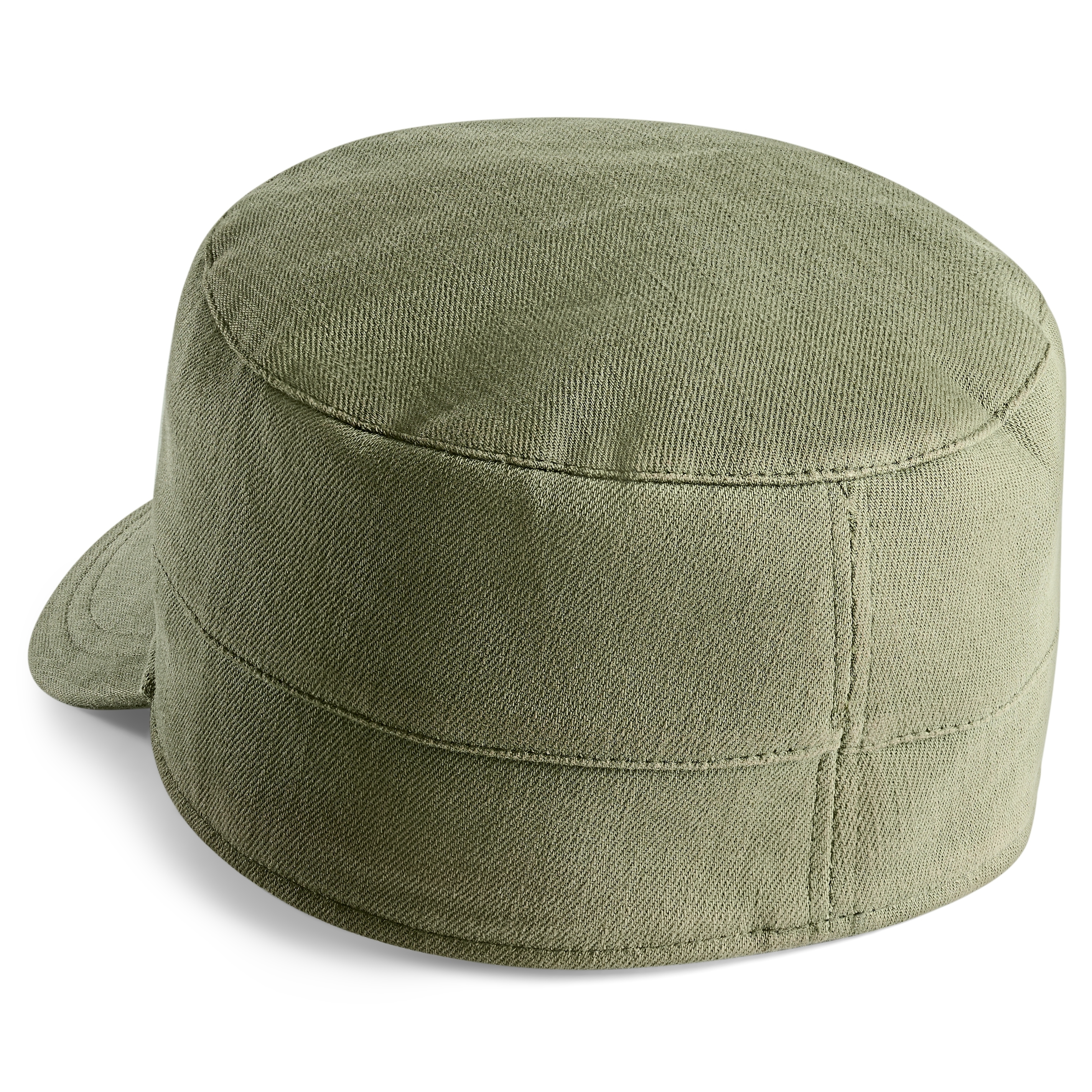 Lacuna | Army Green Denim Cadet Cap - 2