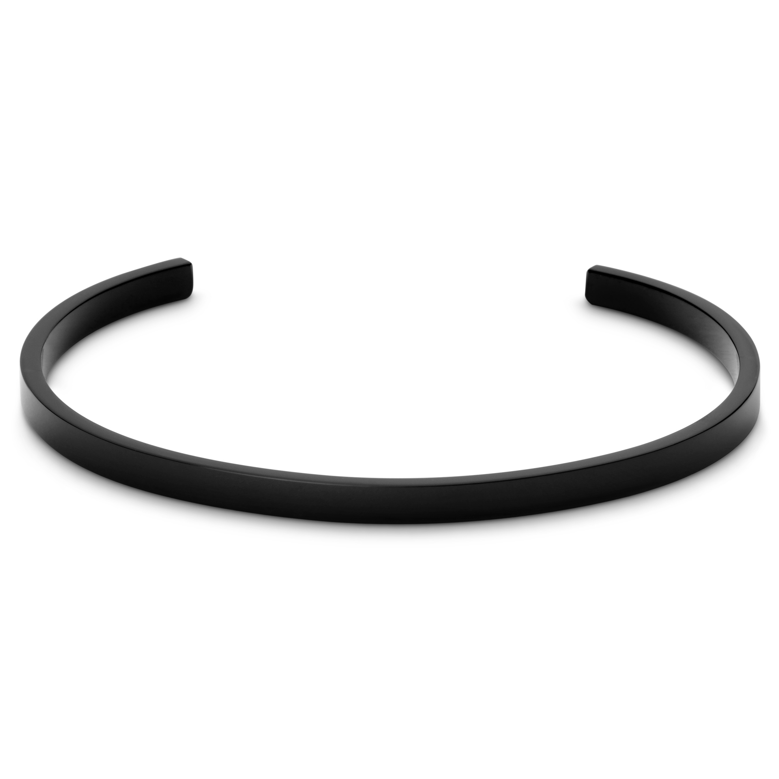 Black Thin Cuff Bracelet - 1