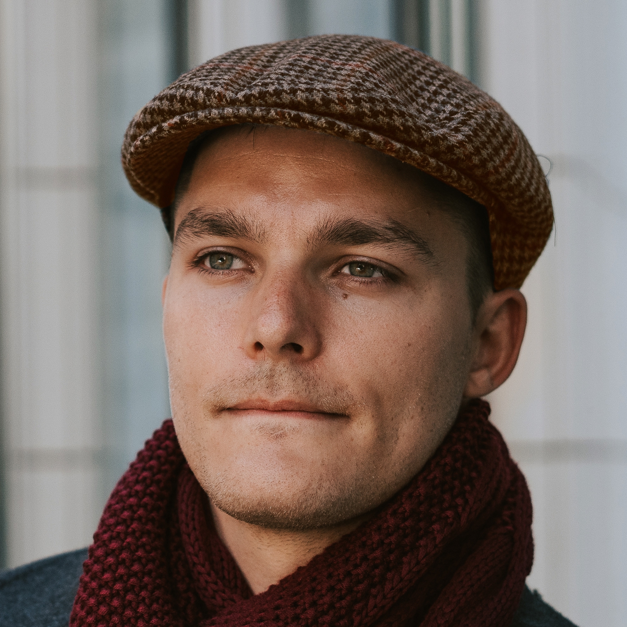 Fido Boston szürke skótkockás és lúdlábmintás lapos sapka - 6