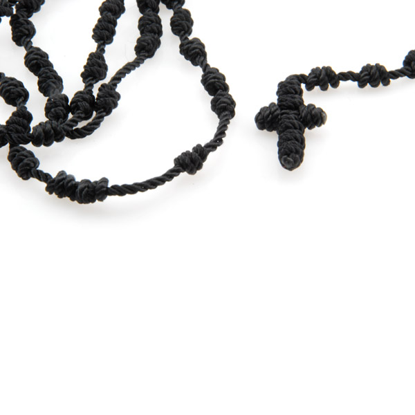 Sort Bundet Rosenkrans Halskæde - 2