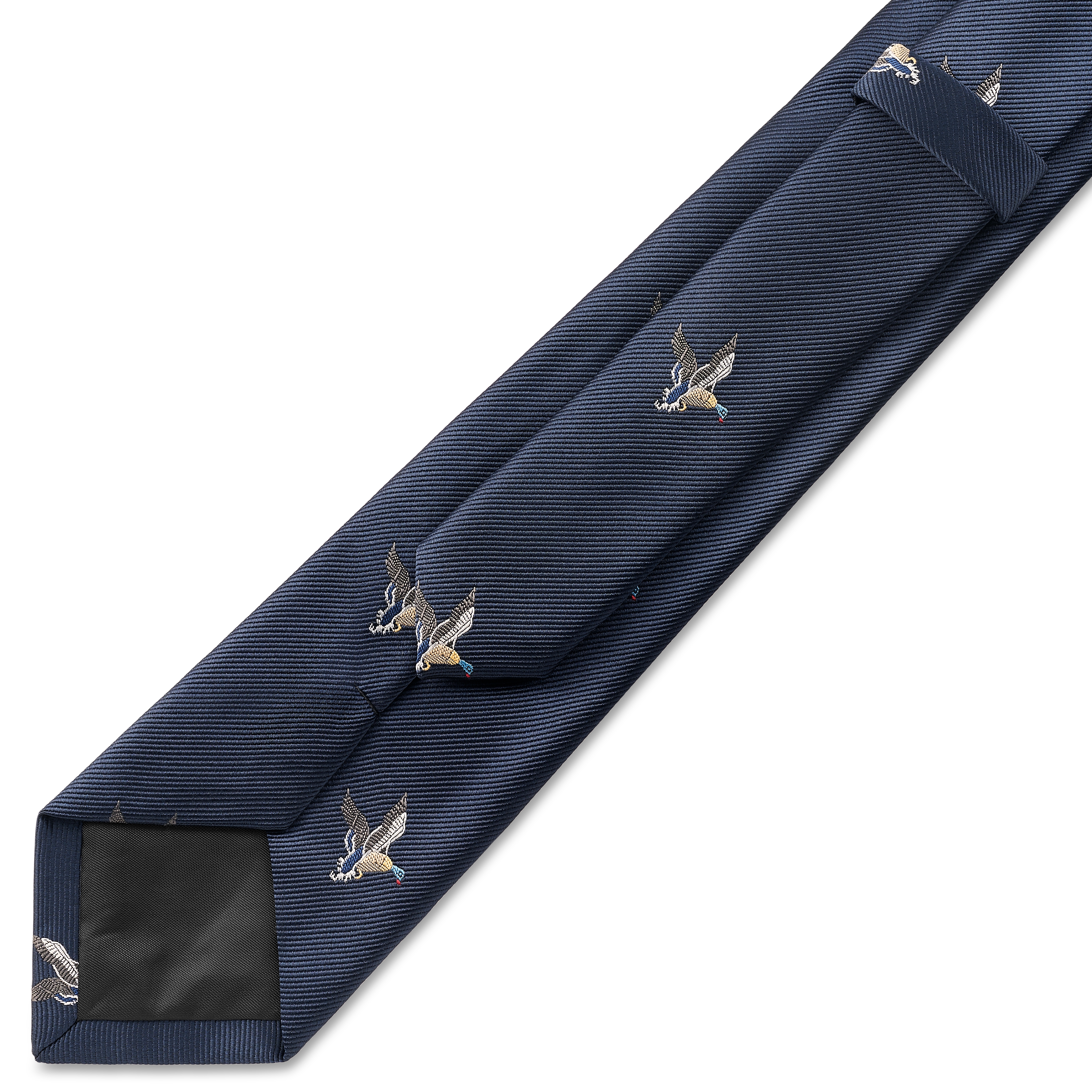 Zoikos | Cravate bleu marine Le canard 7 cm - 3