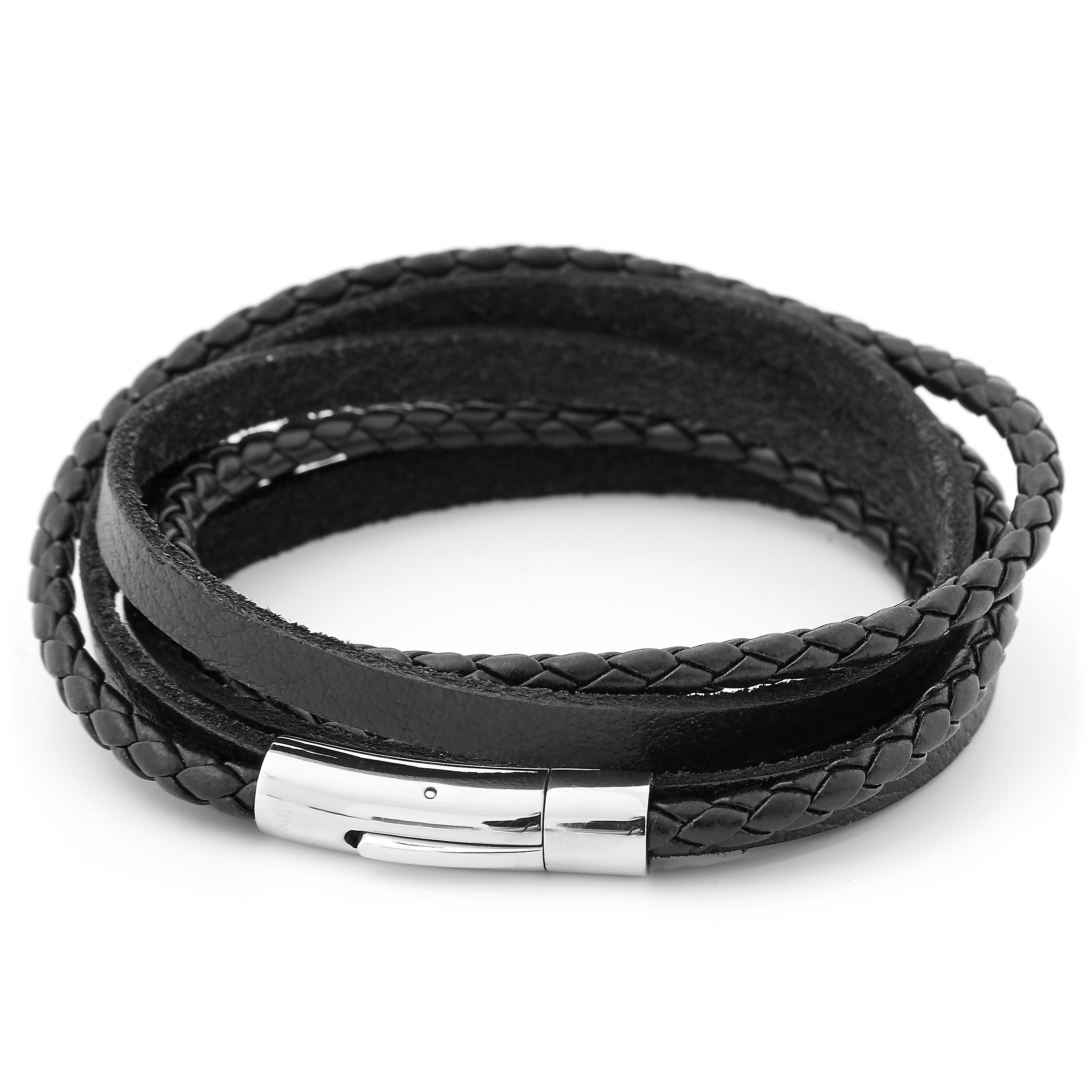 Svarta Remmar Läderarmband - 1