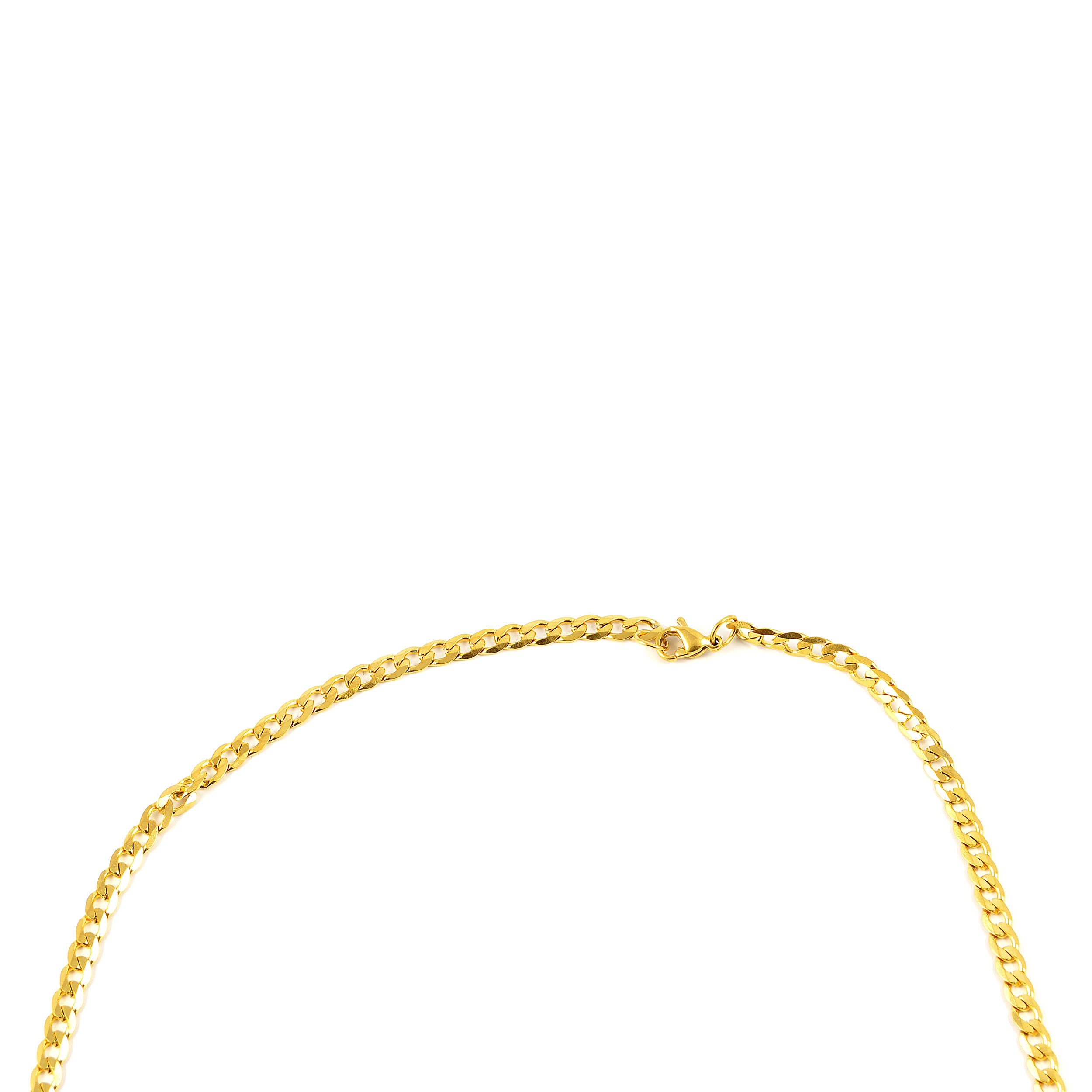 4 mm goldene Stahlhalskette - 3