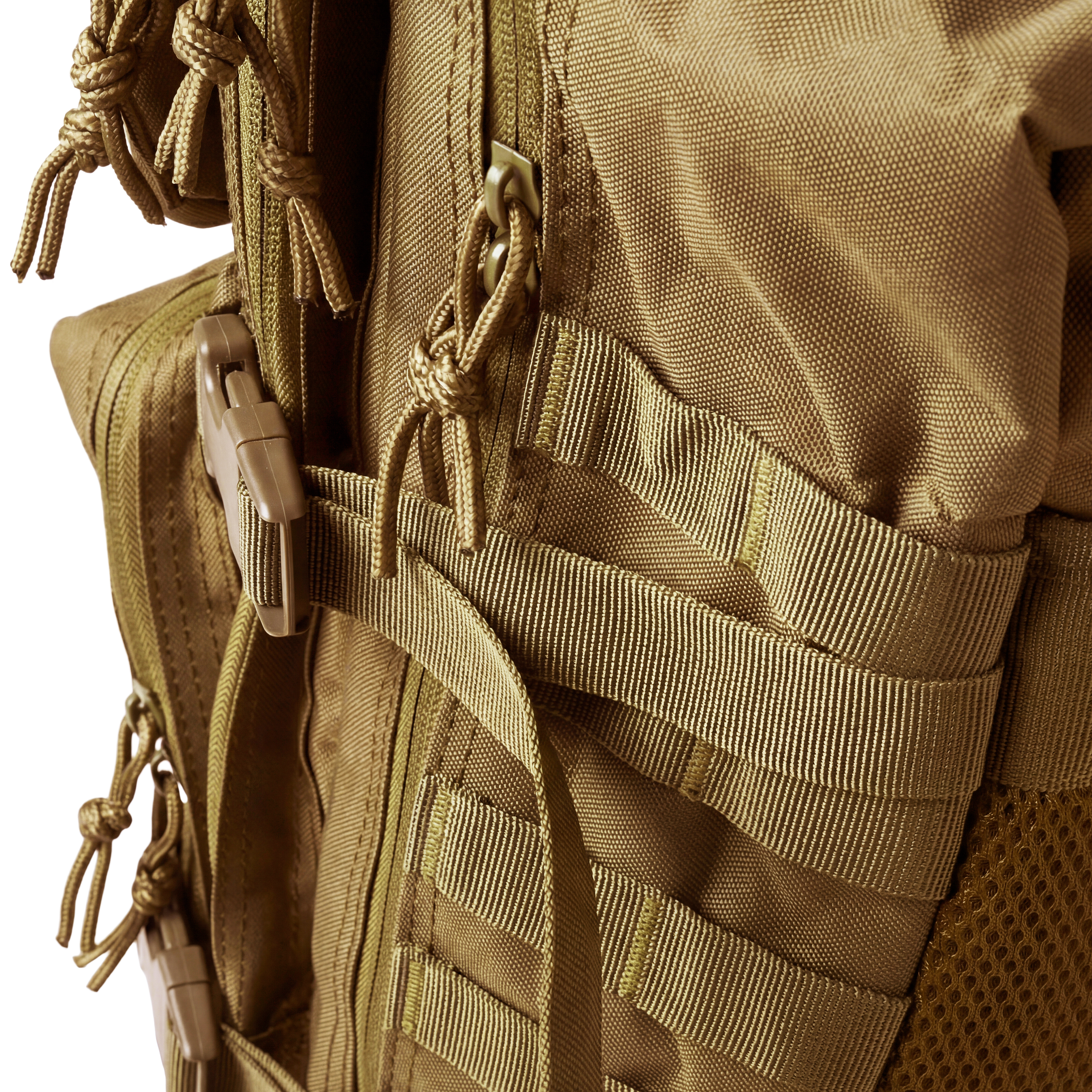 Expedition | Tan farbener taktischer Rucksack mit 40 L Volumen und Patch-Fläche - 5