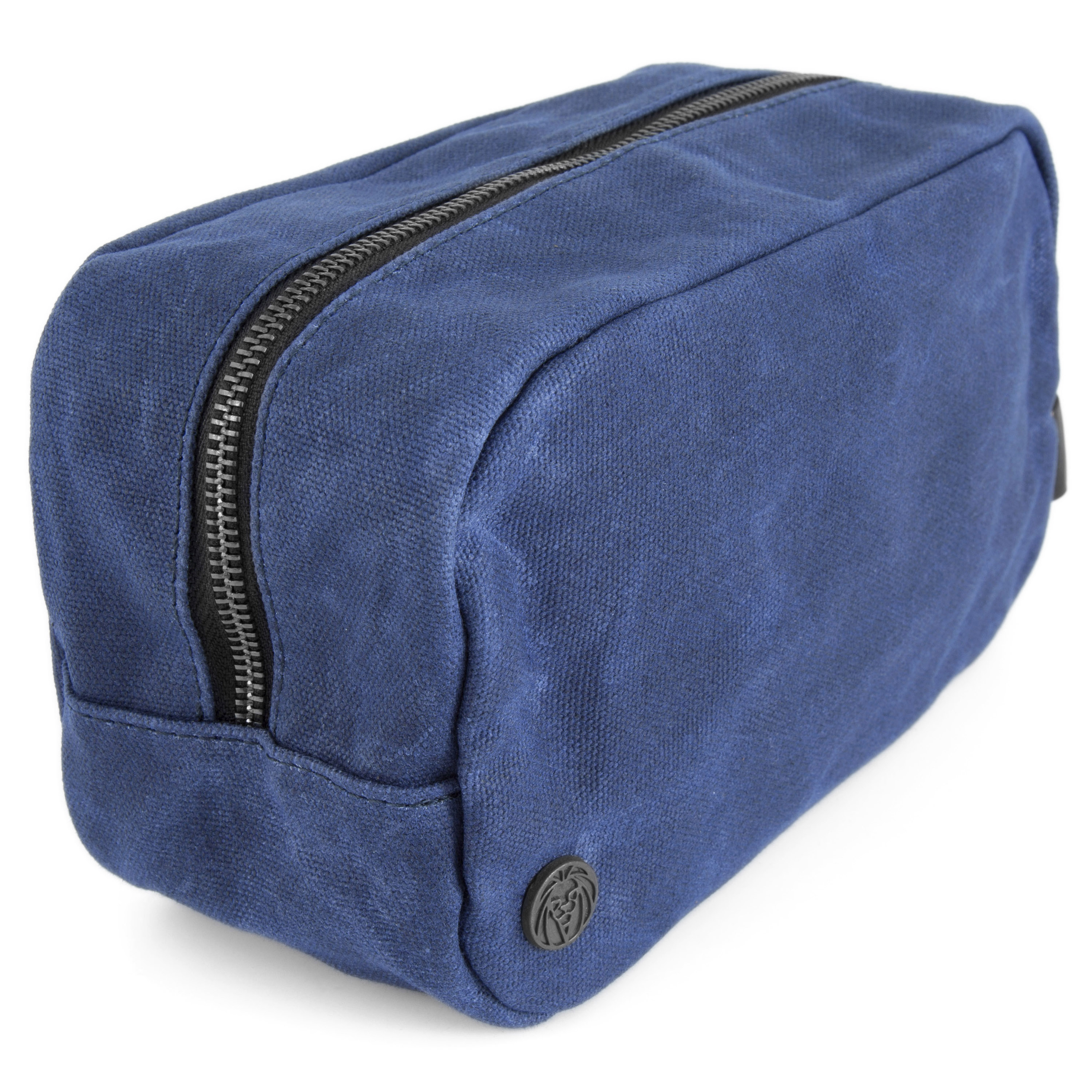 Laivastonsininen Bridge-toilettilaukku vahattua kanvaasia - 3