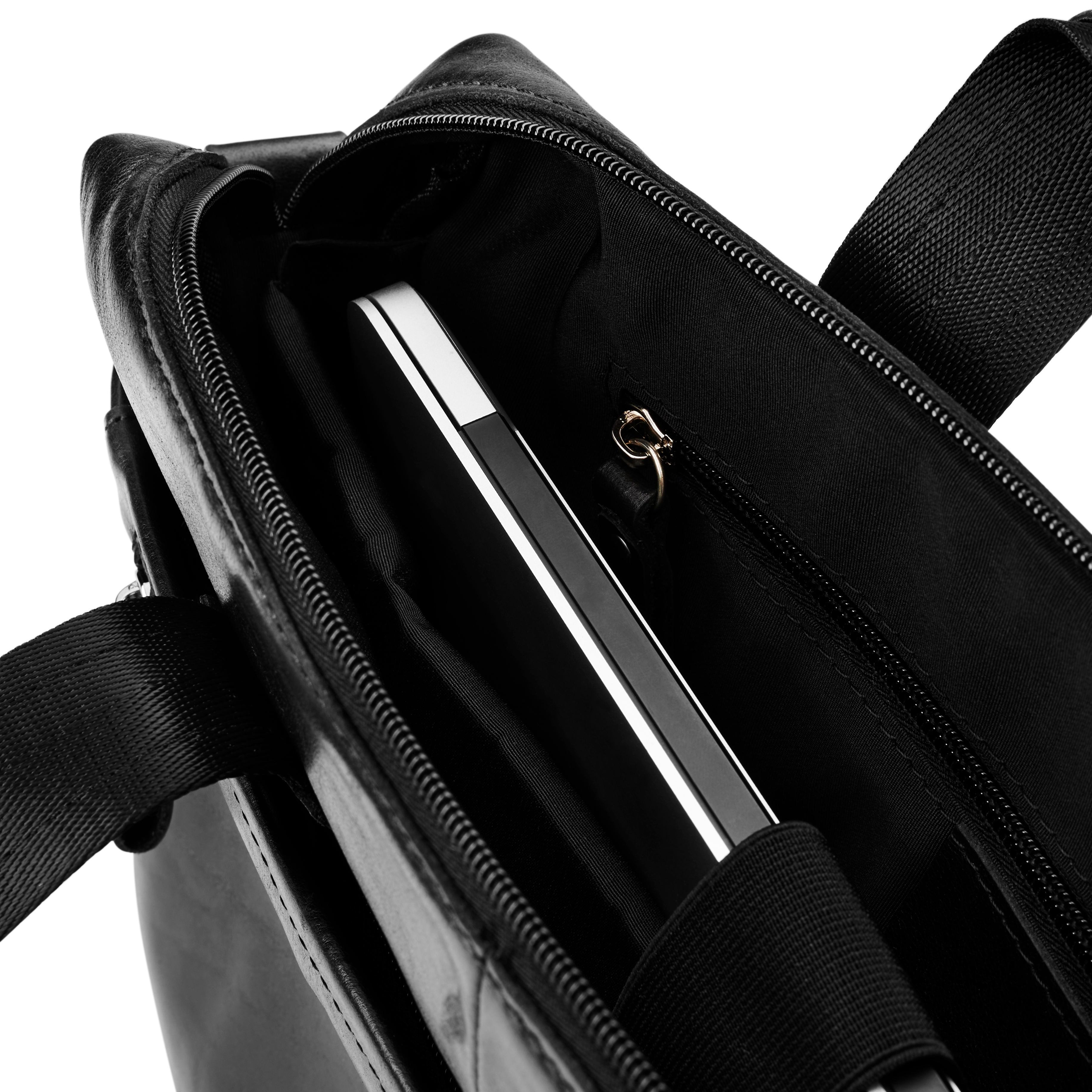 Black Everyday Leather Bag - 9