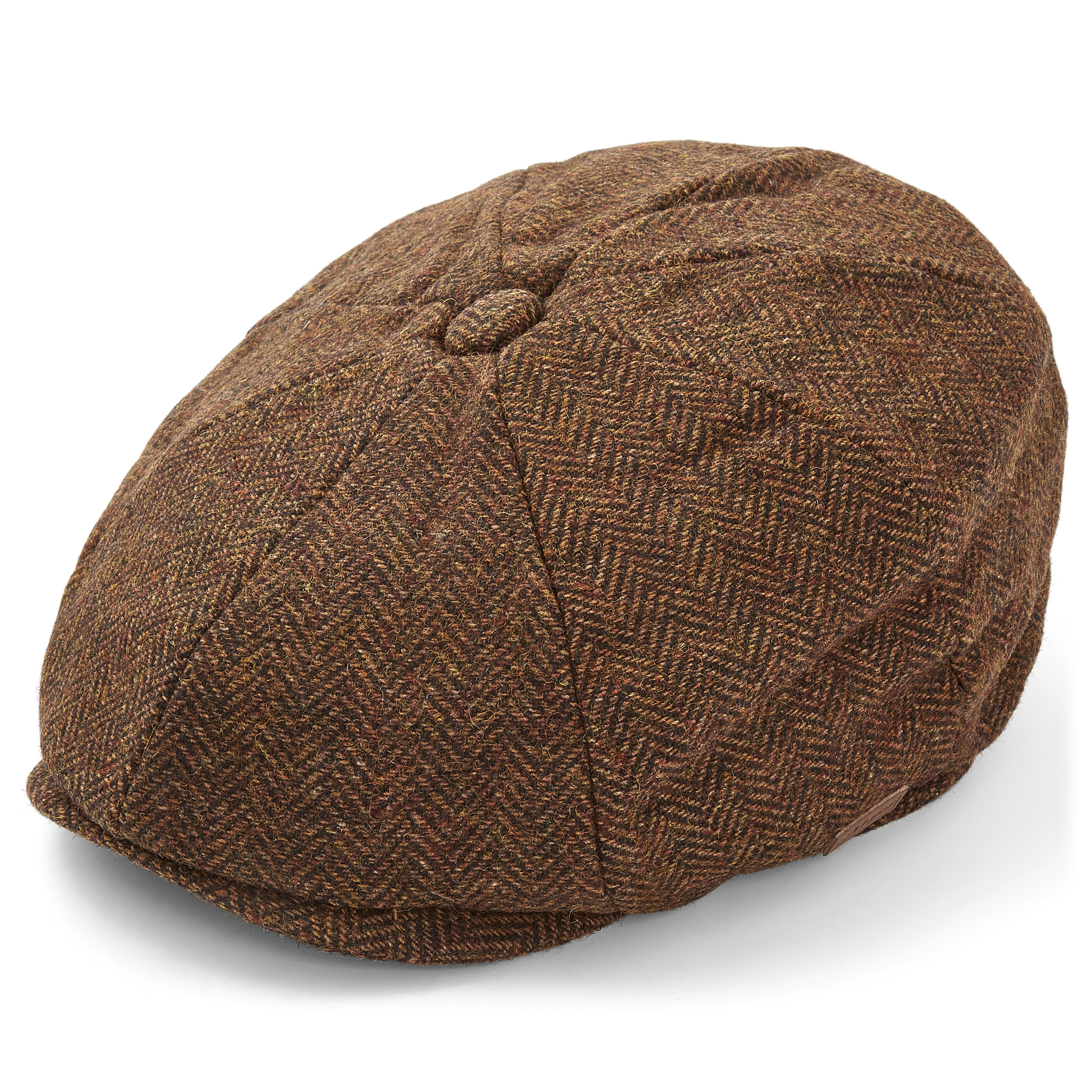 Mörkbrun Newsboy-Keps - 1