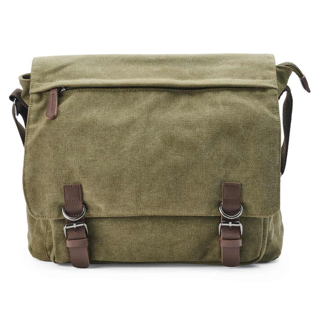 Army Green Canvas Messenger Bag | In stock! | Trendhim