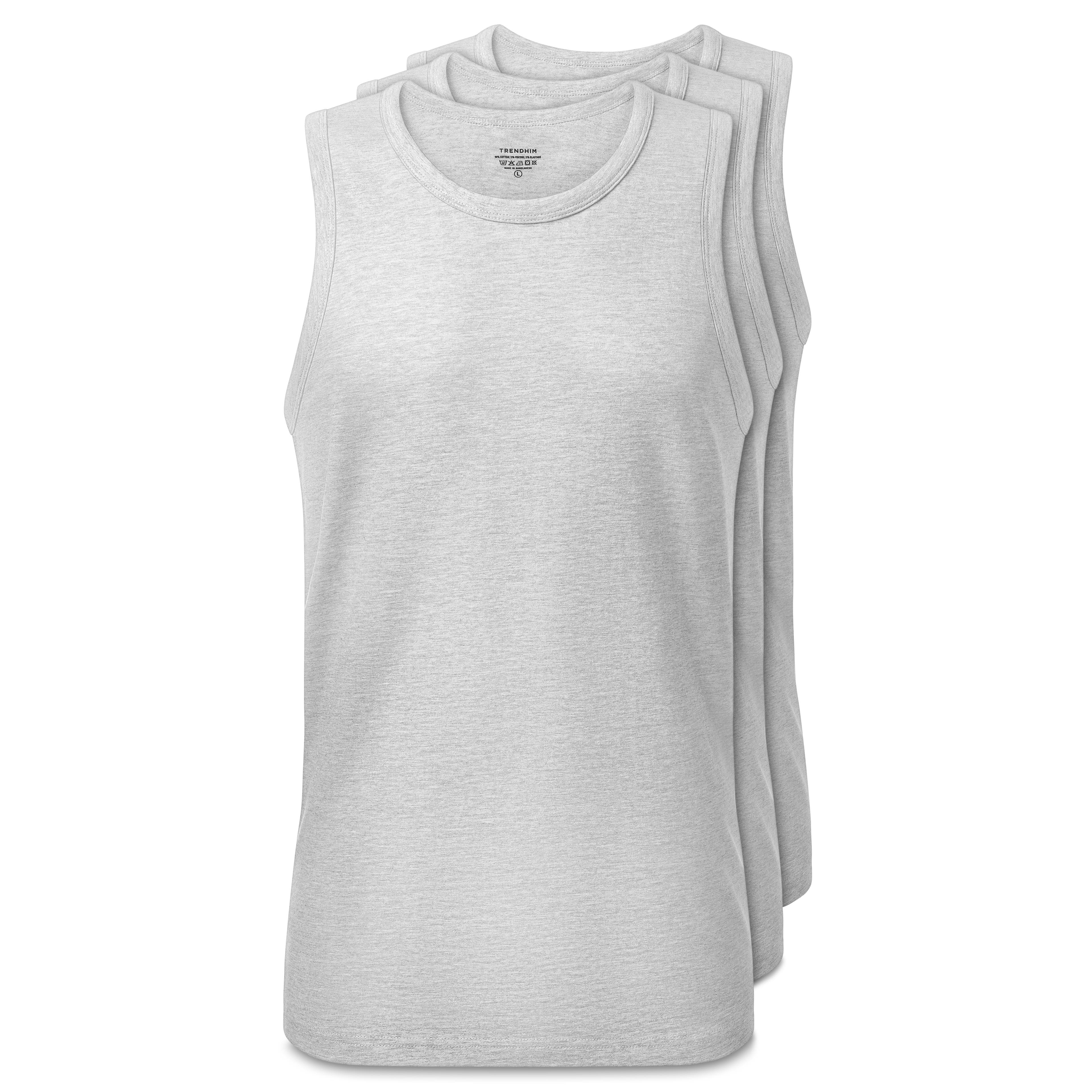FlexFeel | 3-Pack Light Grey Cotton Tank Tops FlexFeel | 3-Pack Light Grey Cotton Tank Tops