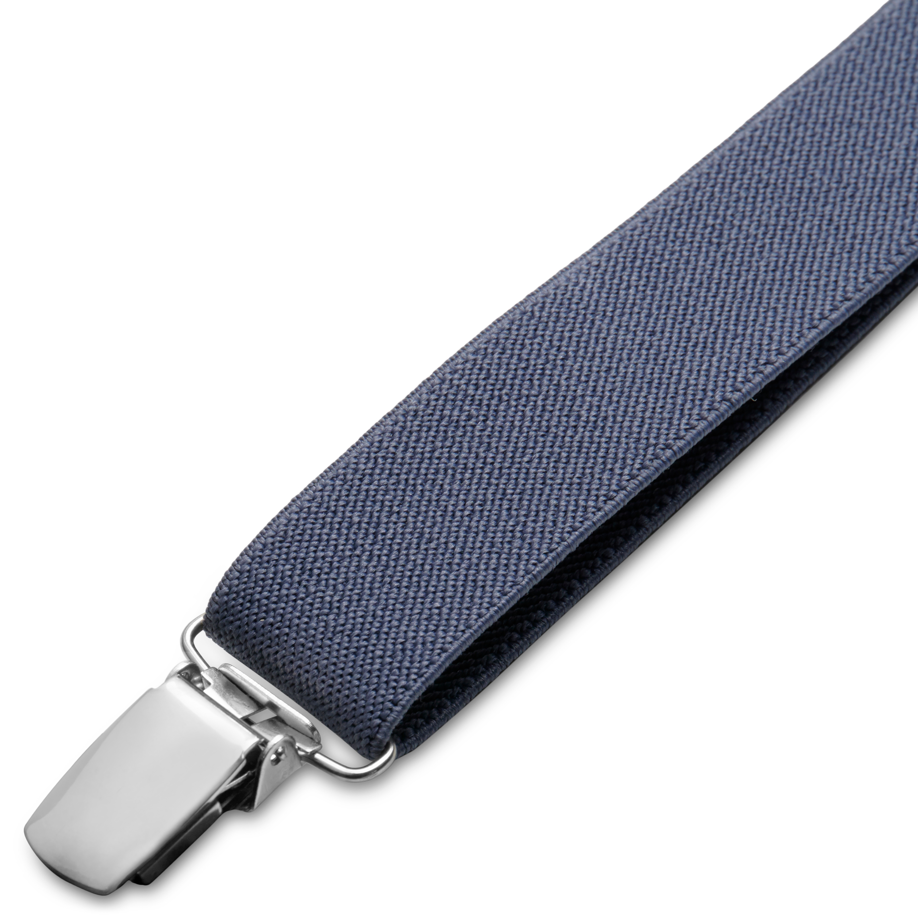 Azure-Blue Slim Clip-On Suspenders  - 3