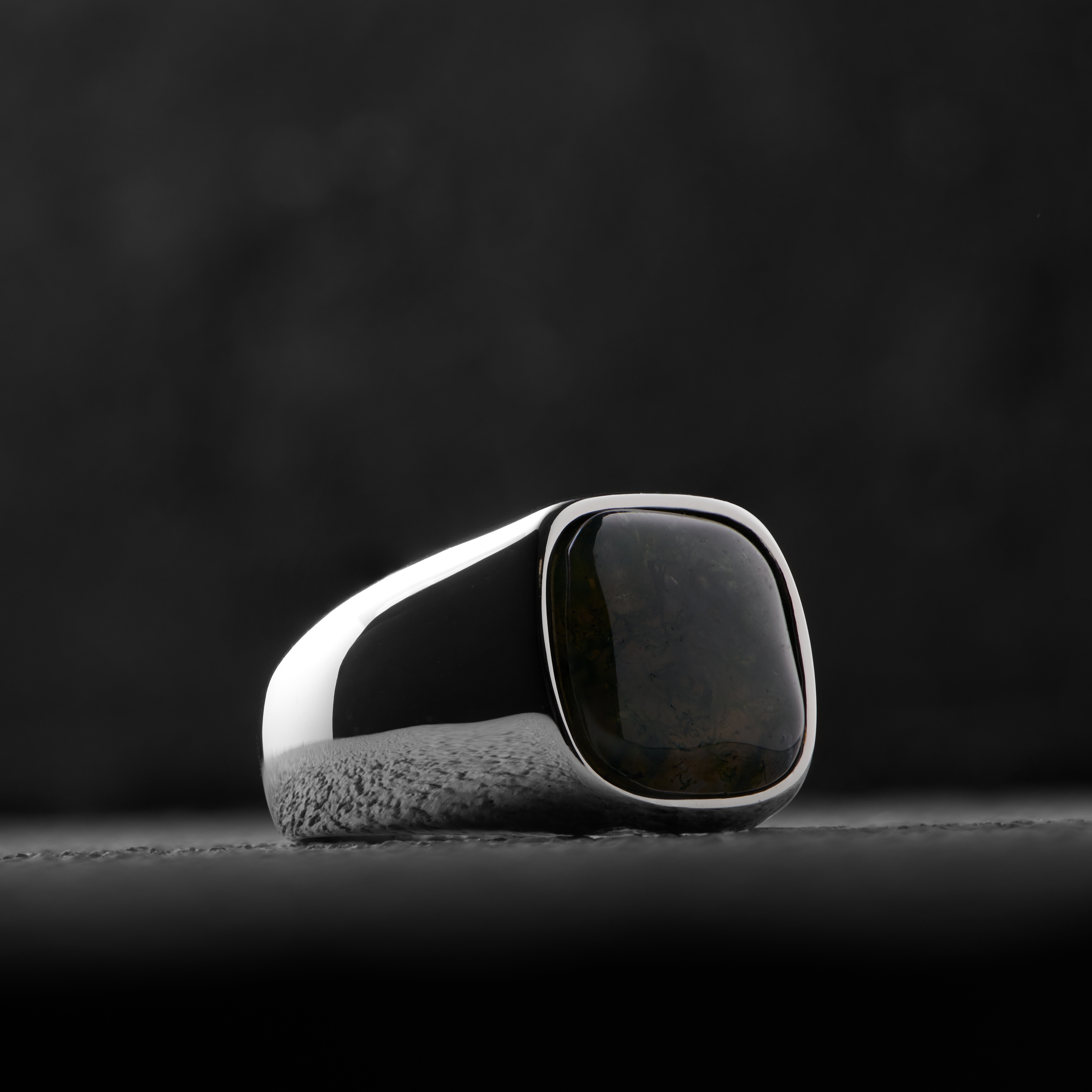 Len Moos Achat Gravel Ring - 7