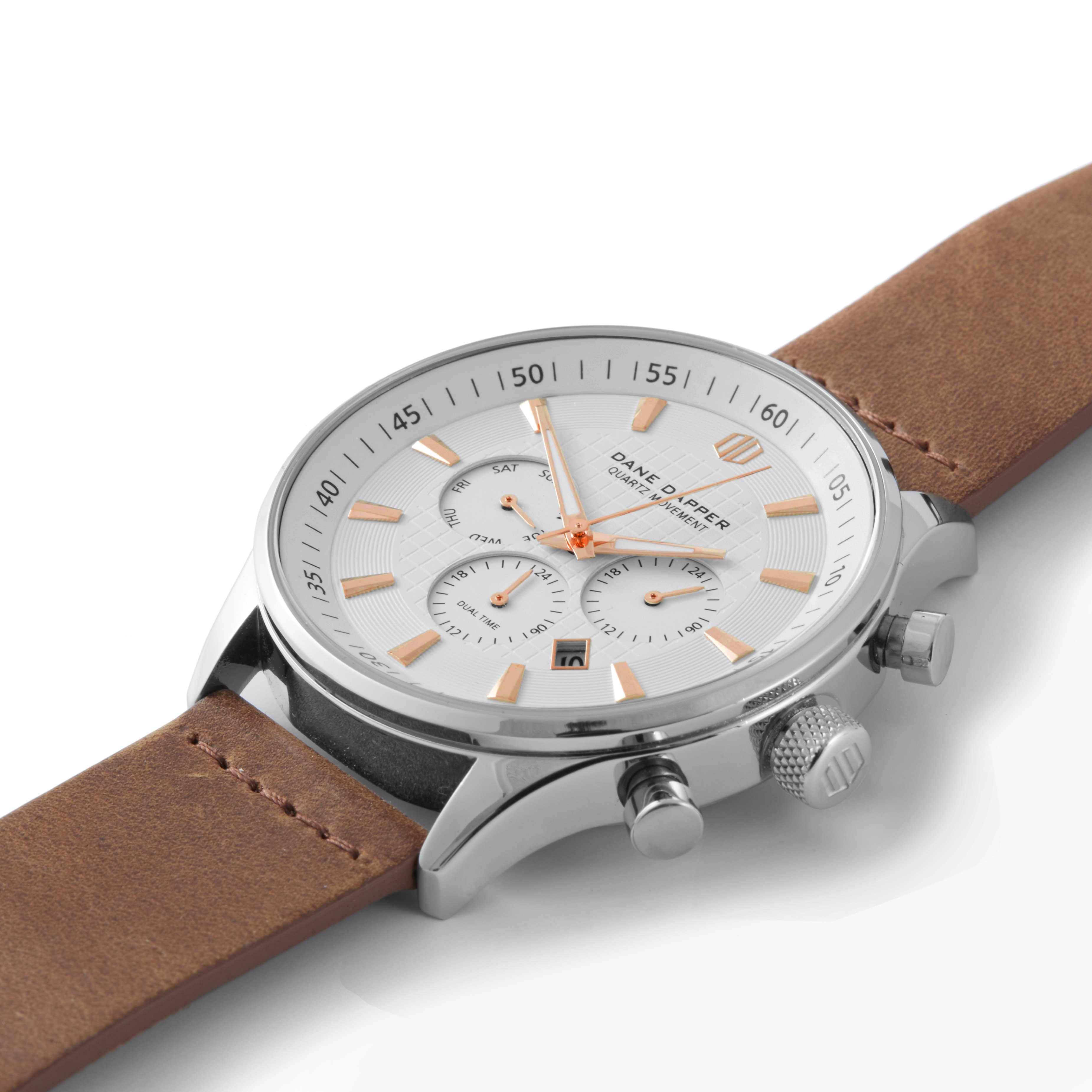 White & Copper Troika Watch - 2
