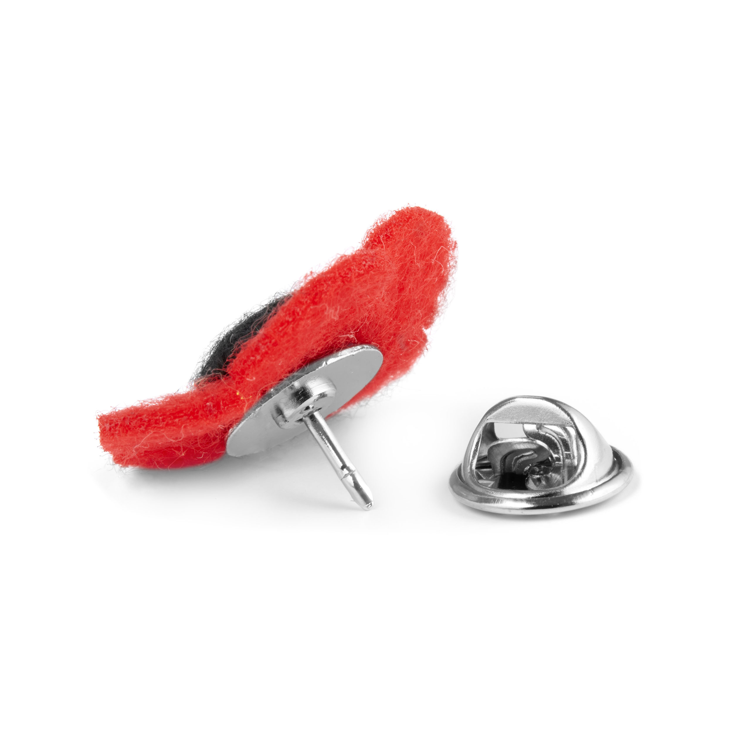 Speld met Rood en Zwart Bloemmotief - 3