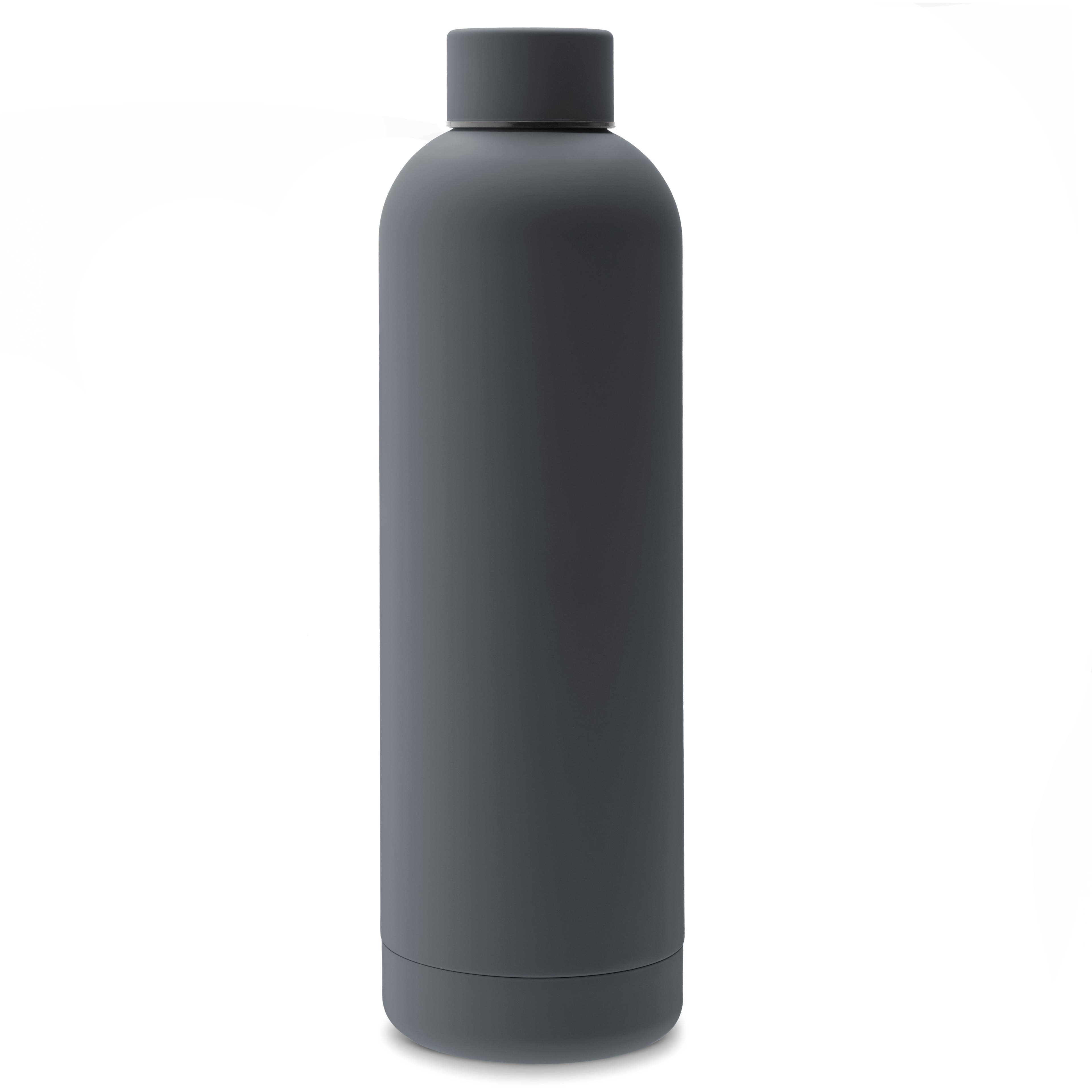 Botella de agua, 750 ml, Acero inoxidable gris, ¡En stock!