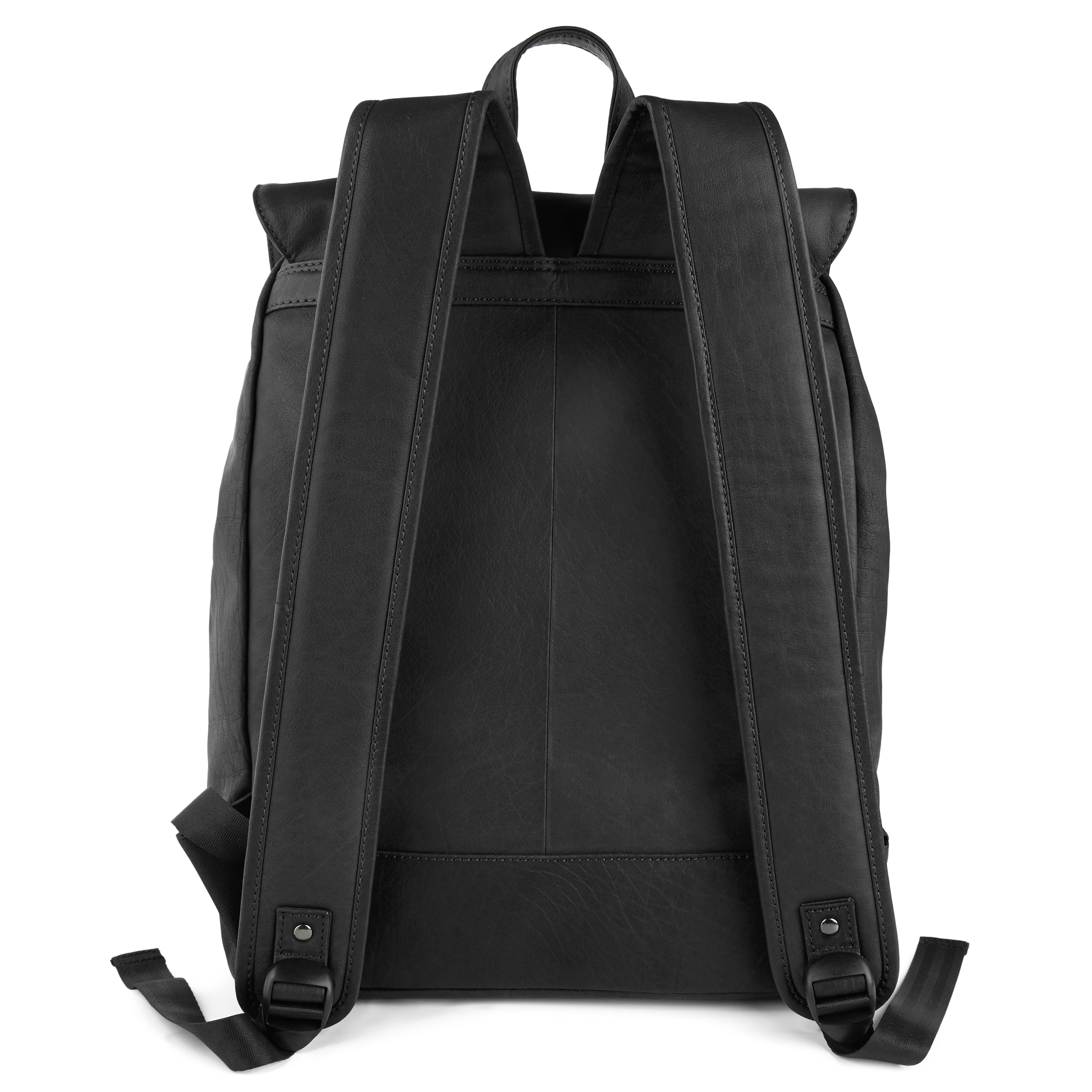 Oxford Black Backpack Leather Bag - 3