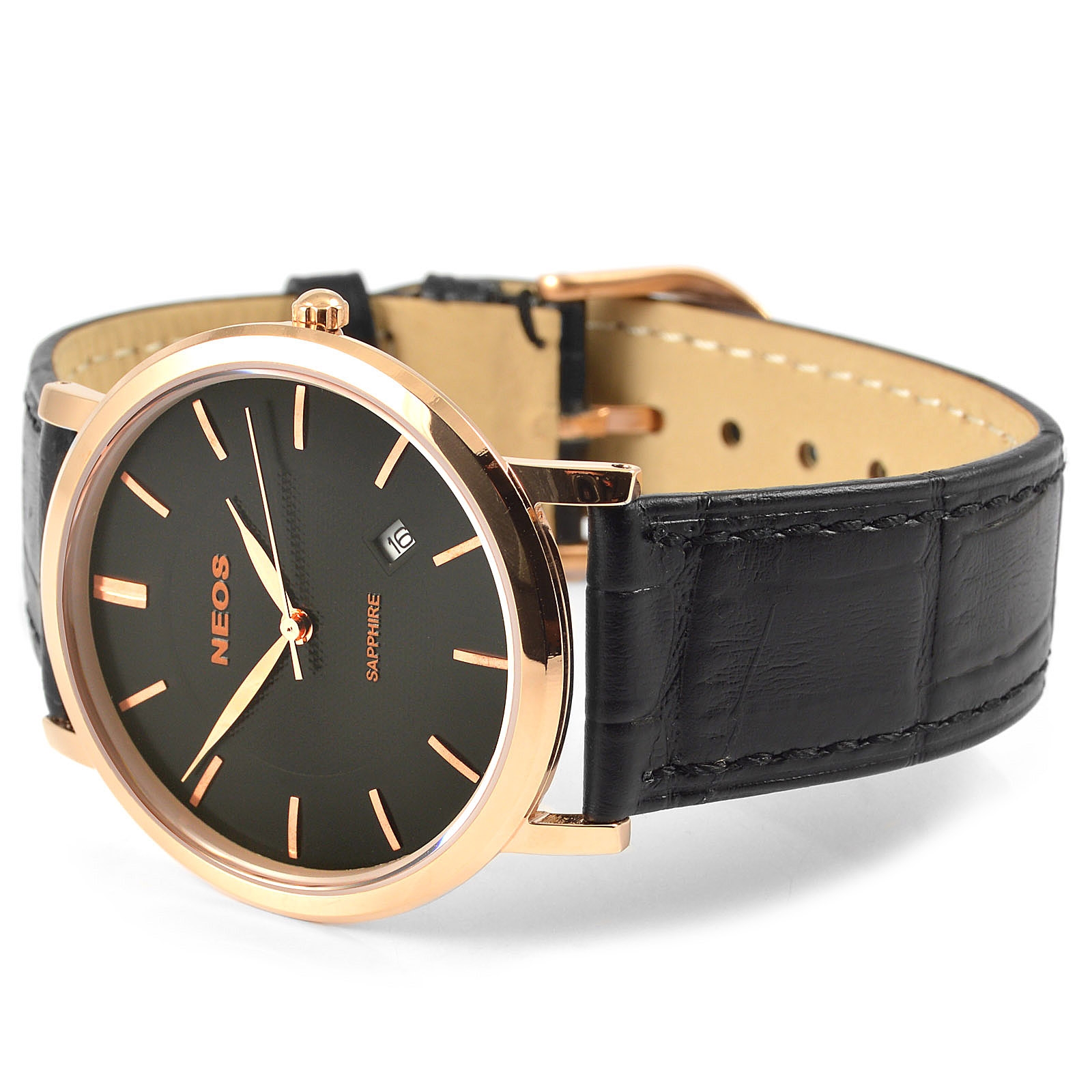 Black & Gold Sapphire Watch - 2