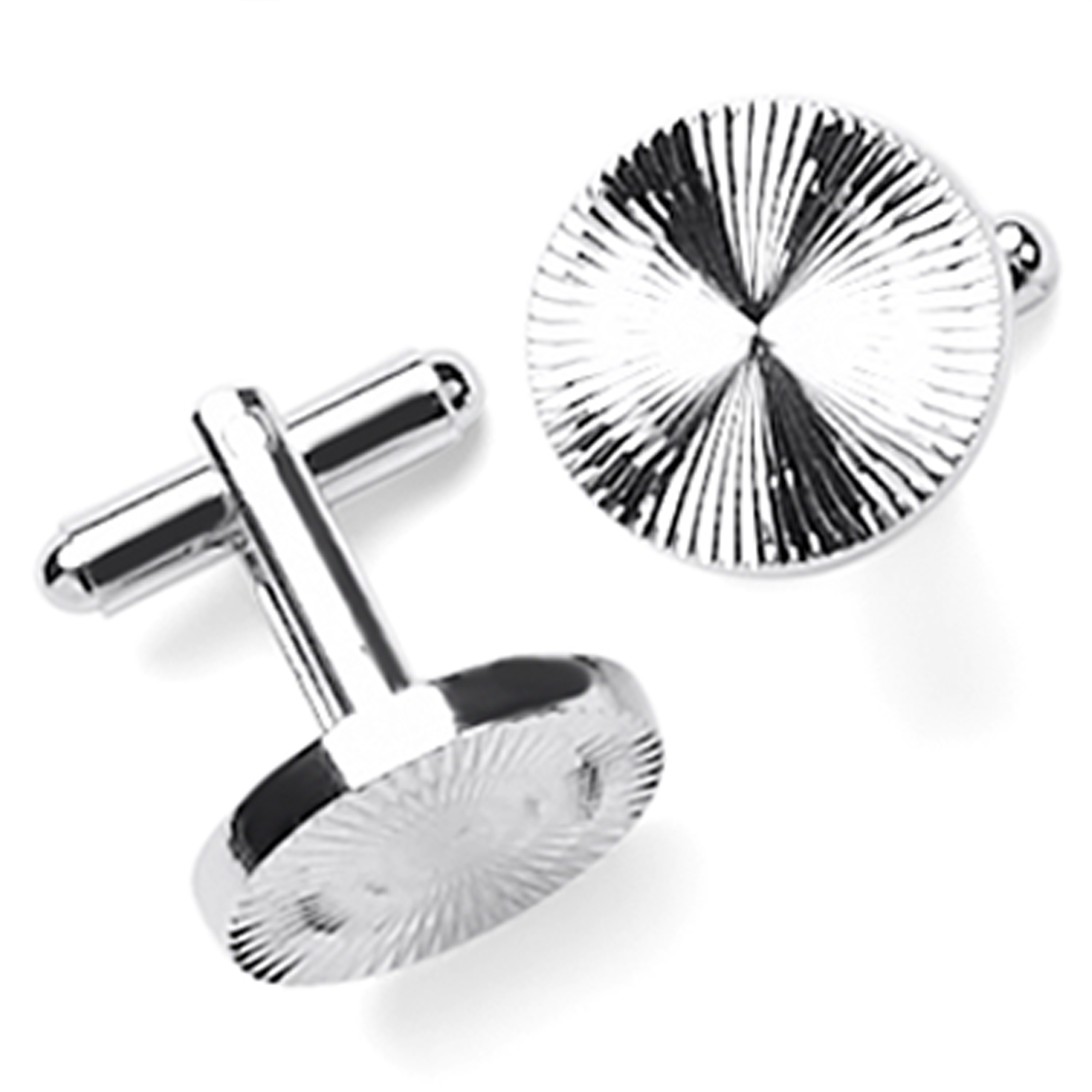 Gemelos redondos con rayos de sol plateados - 1